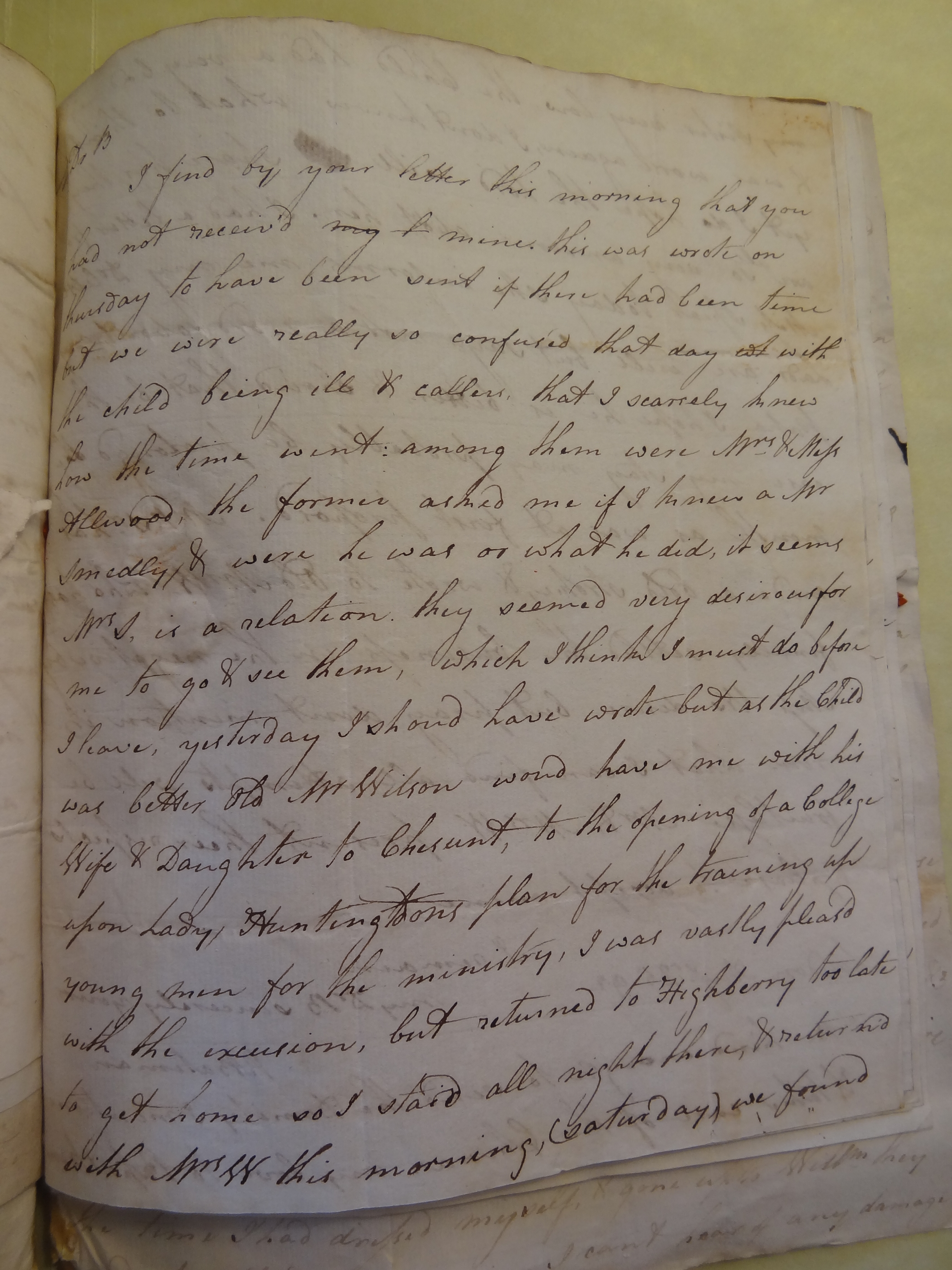 Image #1 of letter: Rebekah Bateman to Thomas Bateman, 25 August 1792