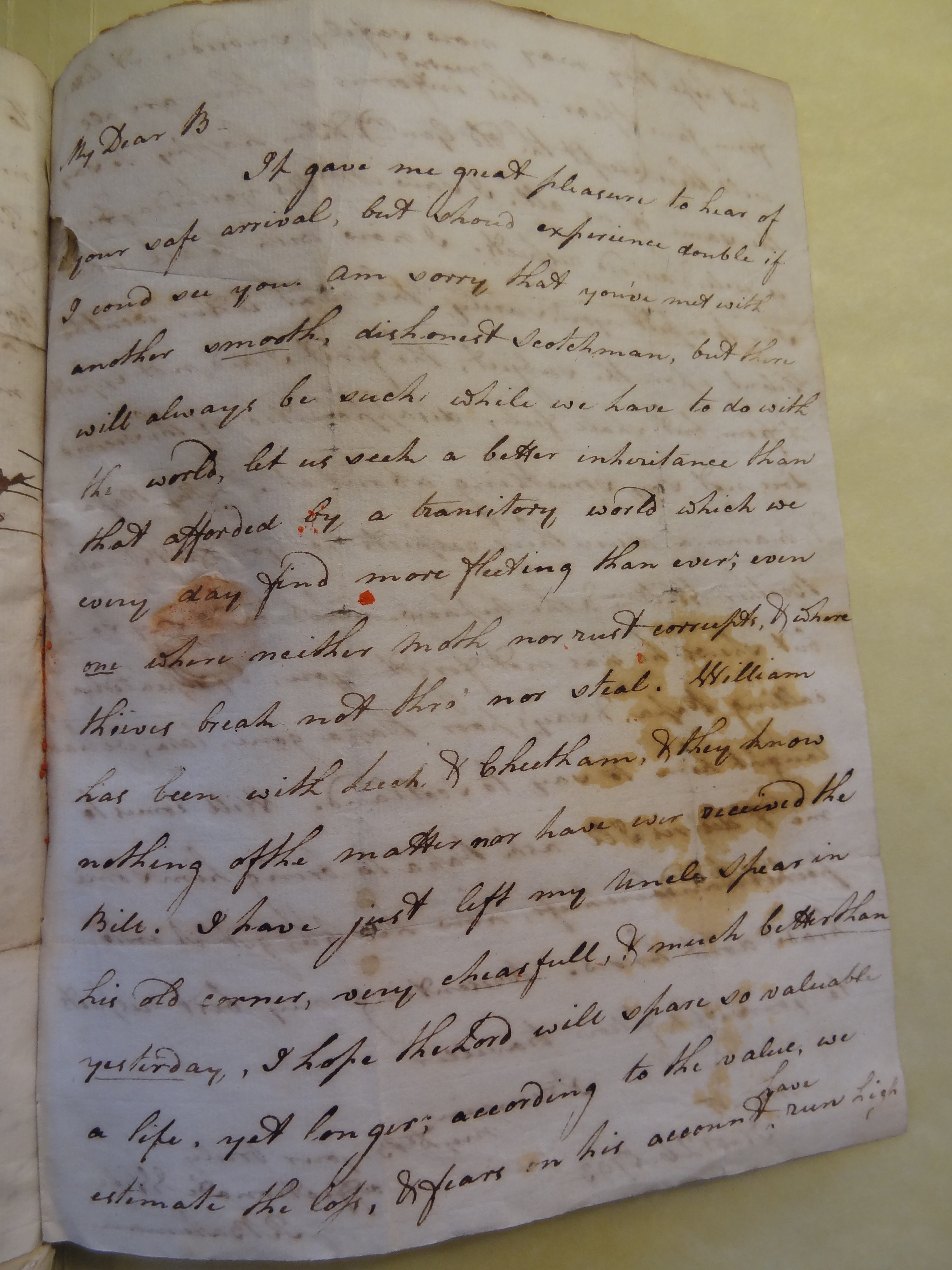 Image #1 of letter: Rebekah Bateman to Thomas Bateman, 26 November 1793