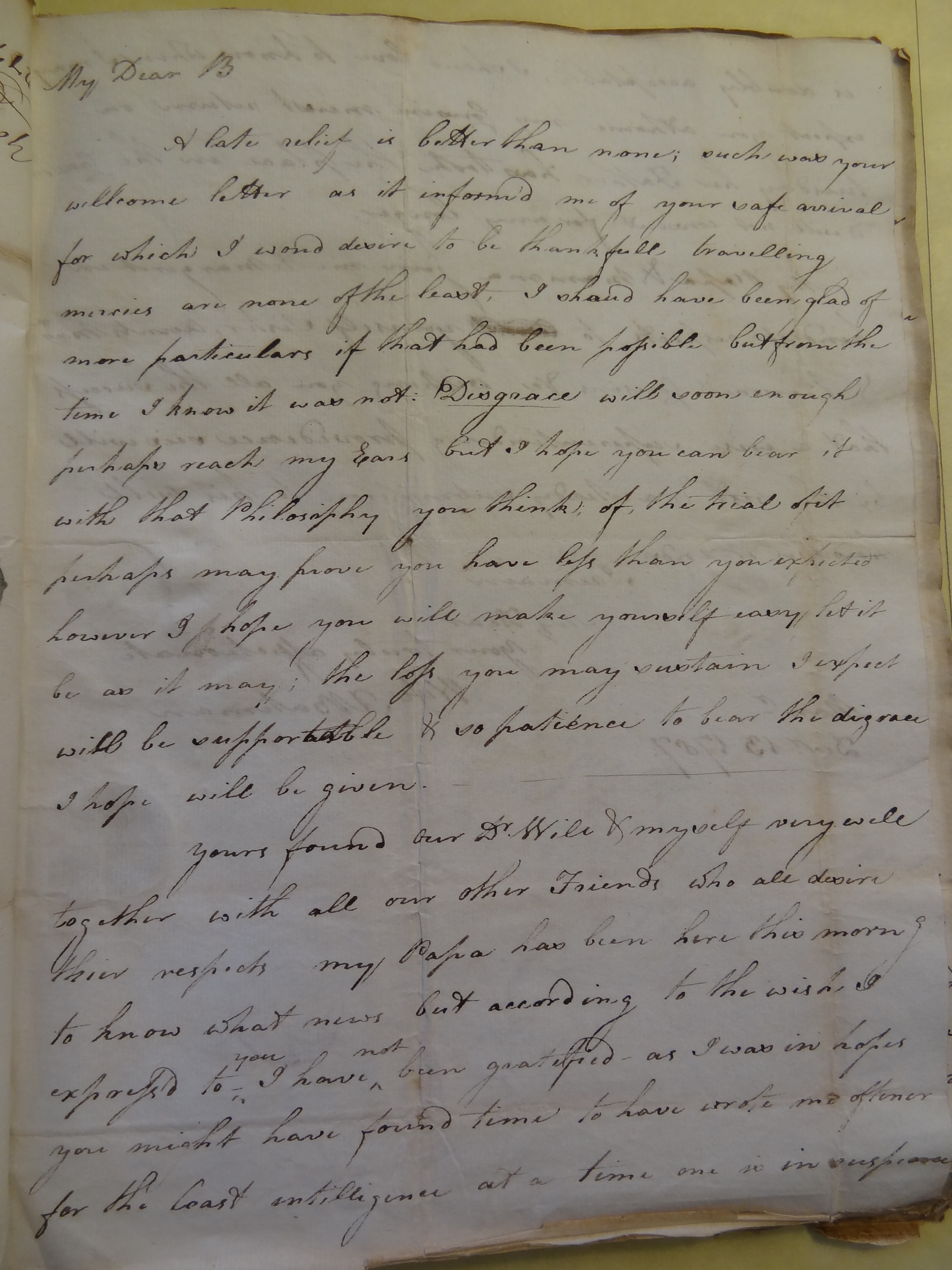Image #1 of letter: Rebekah Bateman to Thomas Bateman, 13 December 1787