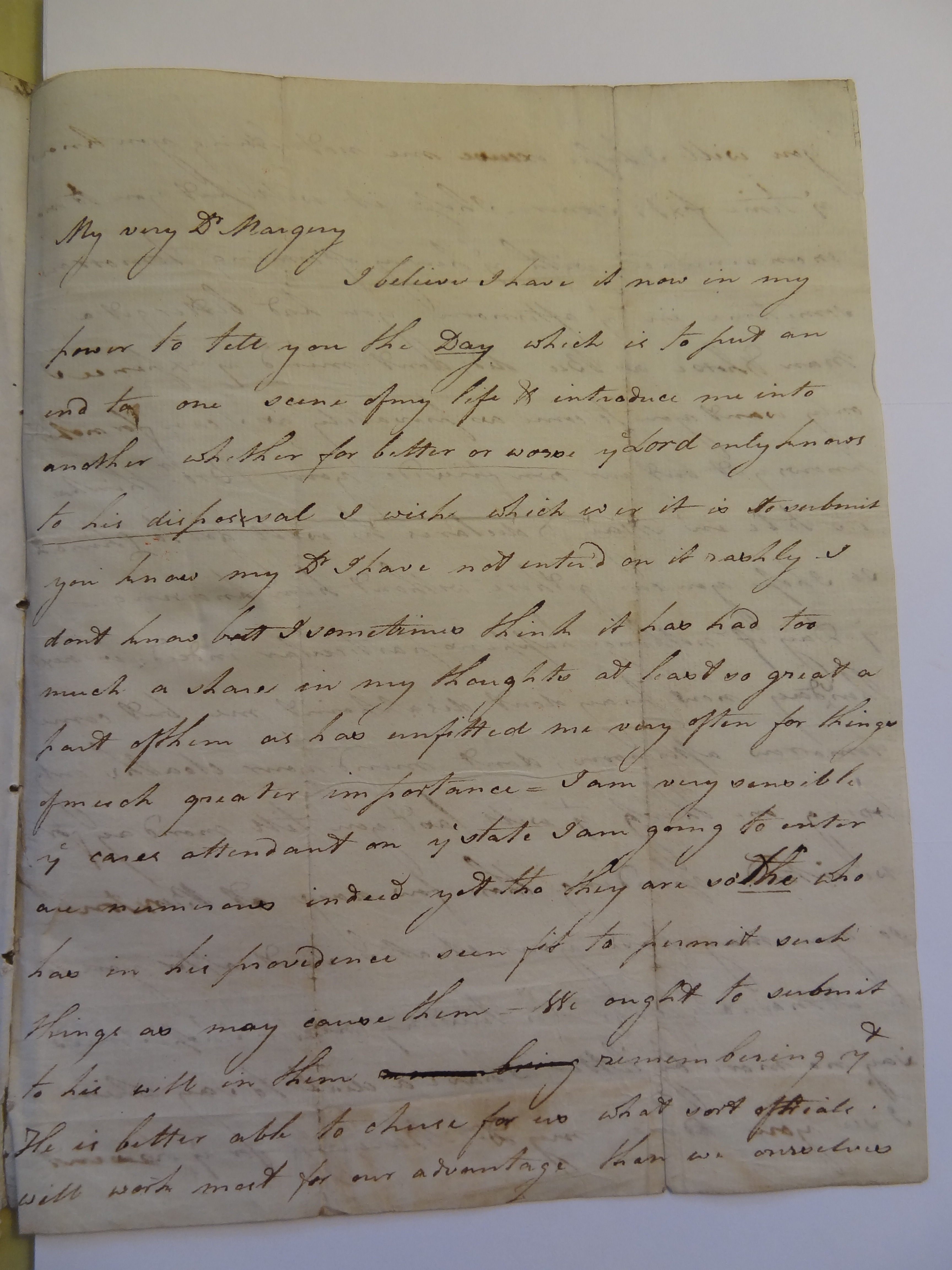 Image #1 of letter: Rebekah Bateman to Margery Smithson, 15 April 1786
