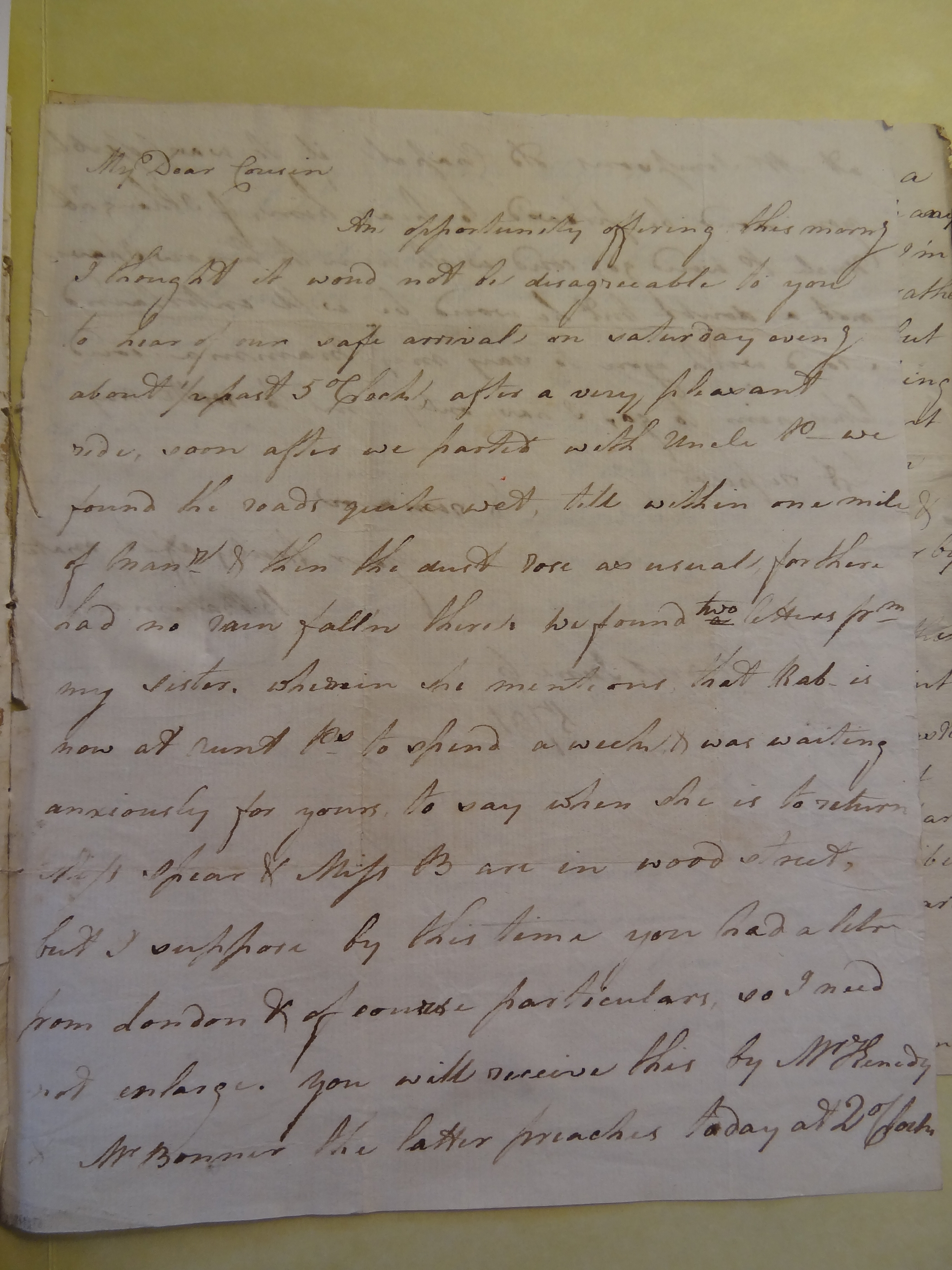 Image #1 of letter: Rebekah Bateman to Margery Smithson, 6 June 1791