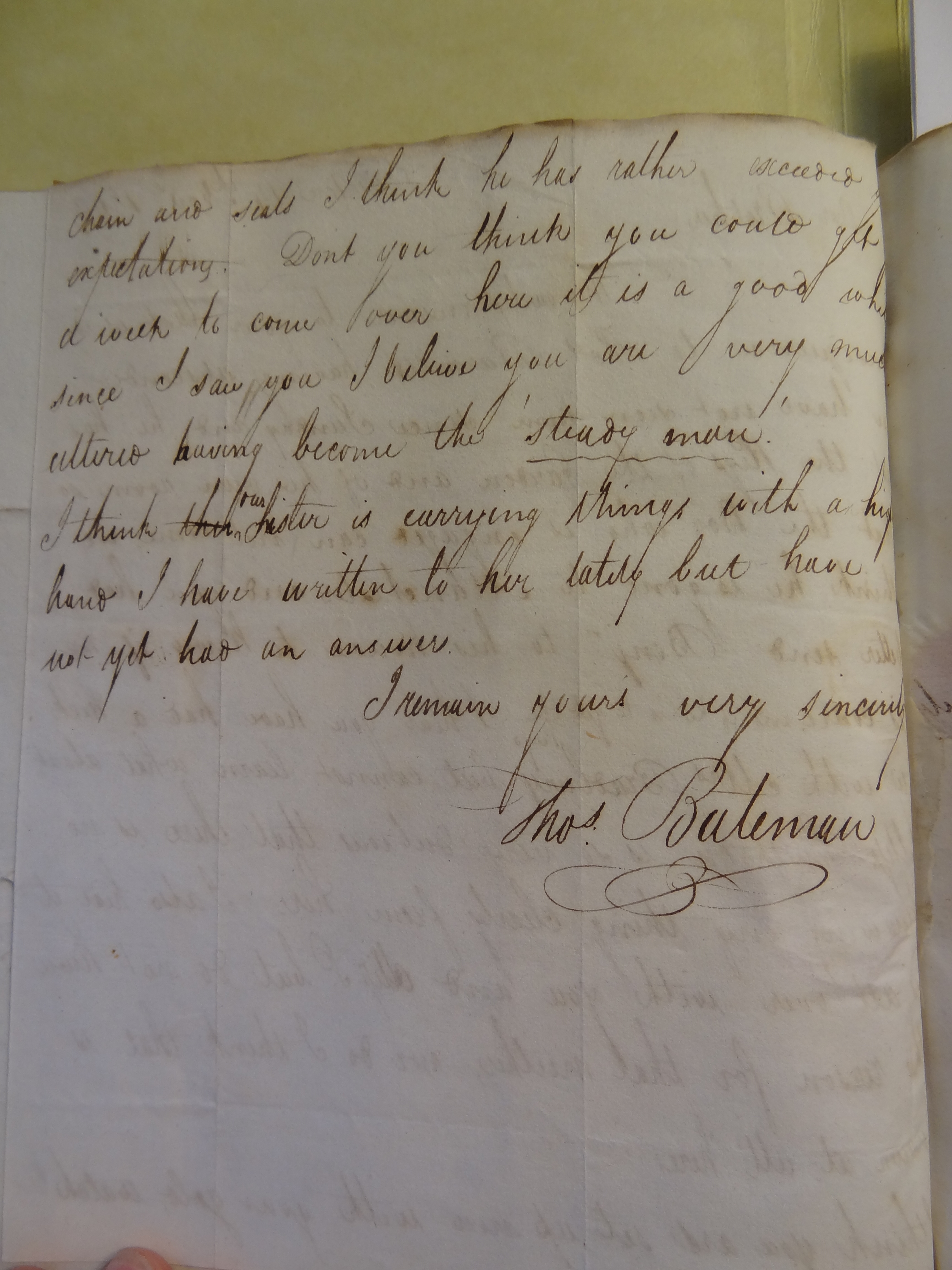 Image #2 of letter: Thomas Bateman (junior) to William Bateman, 14 November 1809
