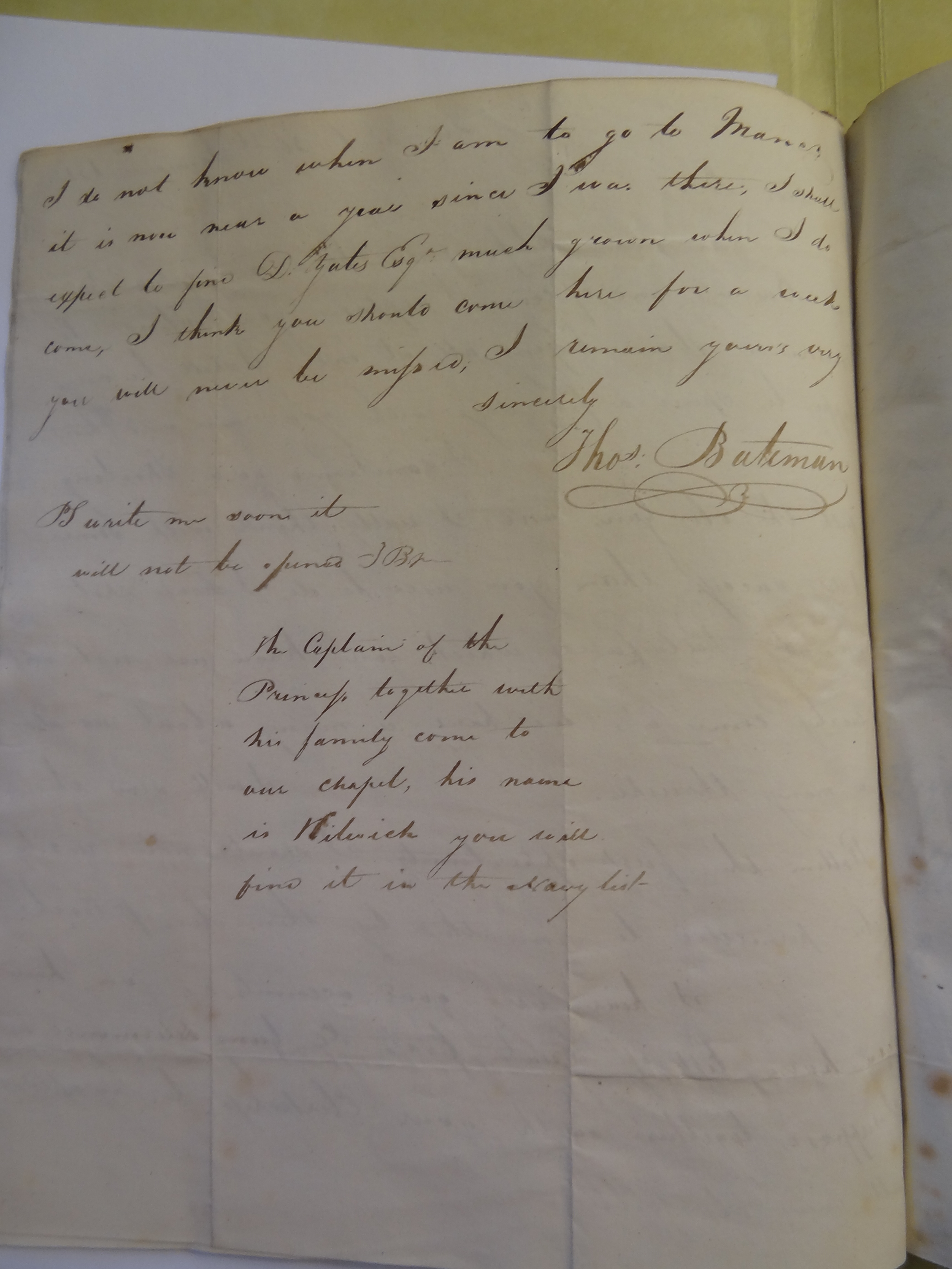 Image #2 of letter: Thomas Bateman (junior) to William Bateman, 30 January 1810