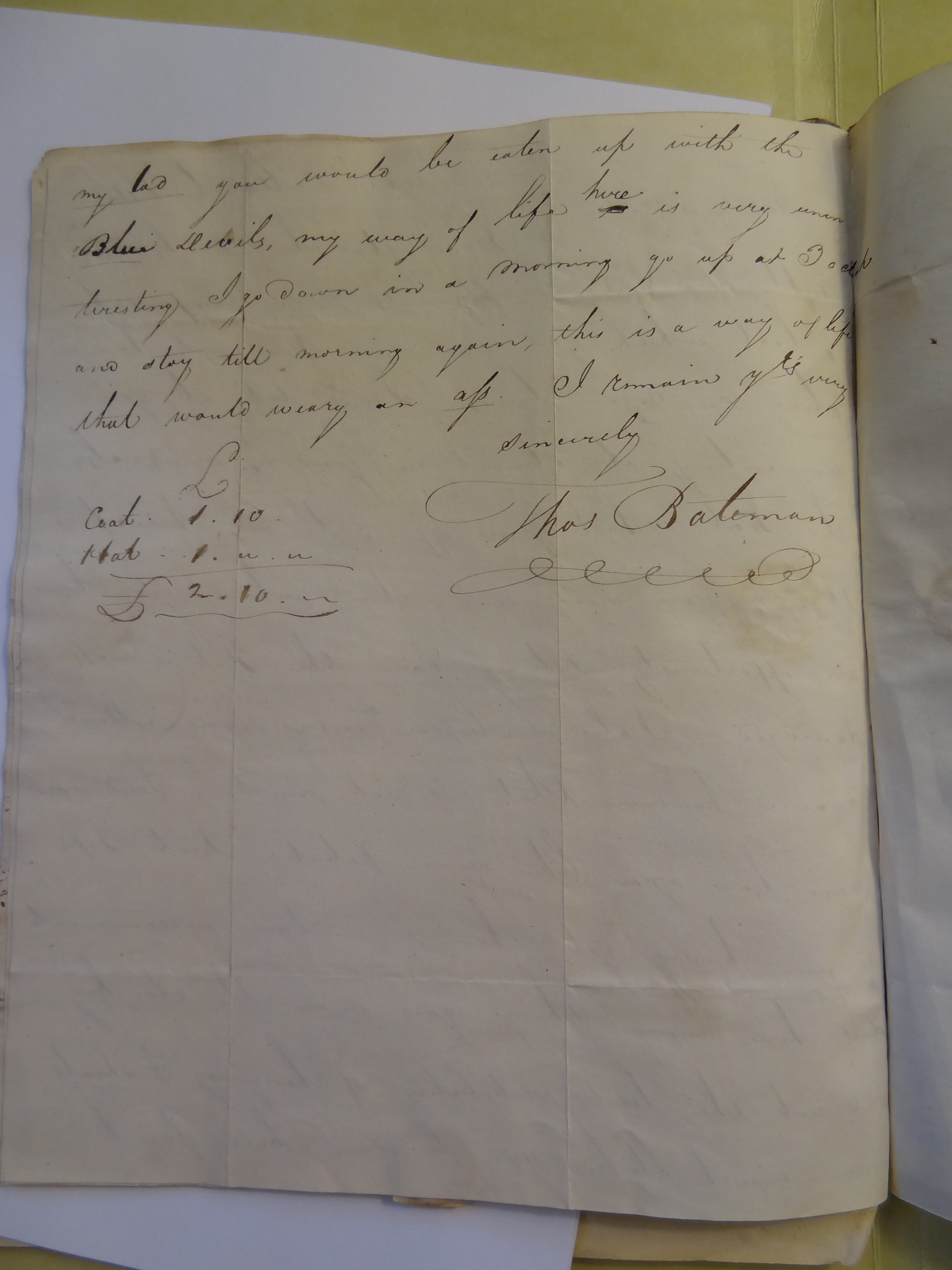 Image #2 of letter: Thomas Bateman (junior) to William Bateman, 5 March 1810