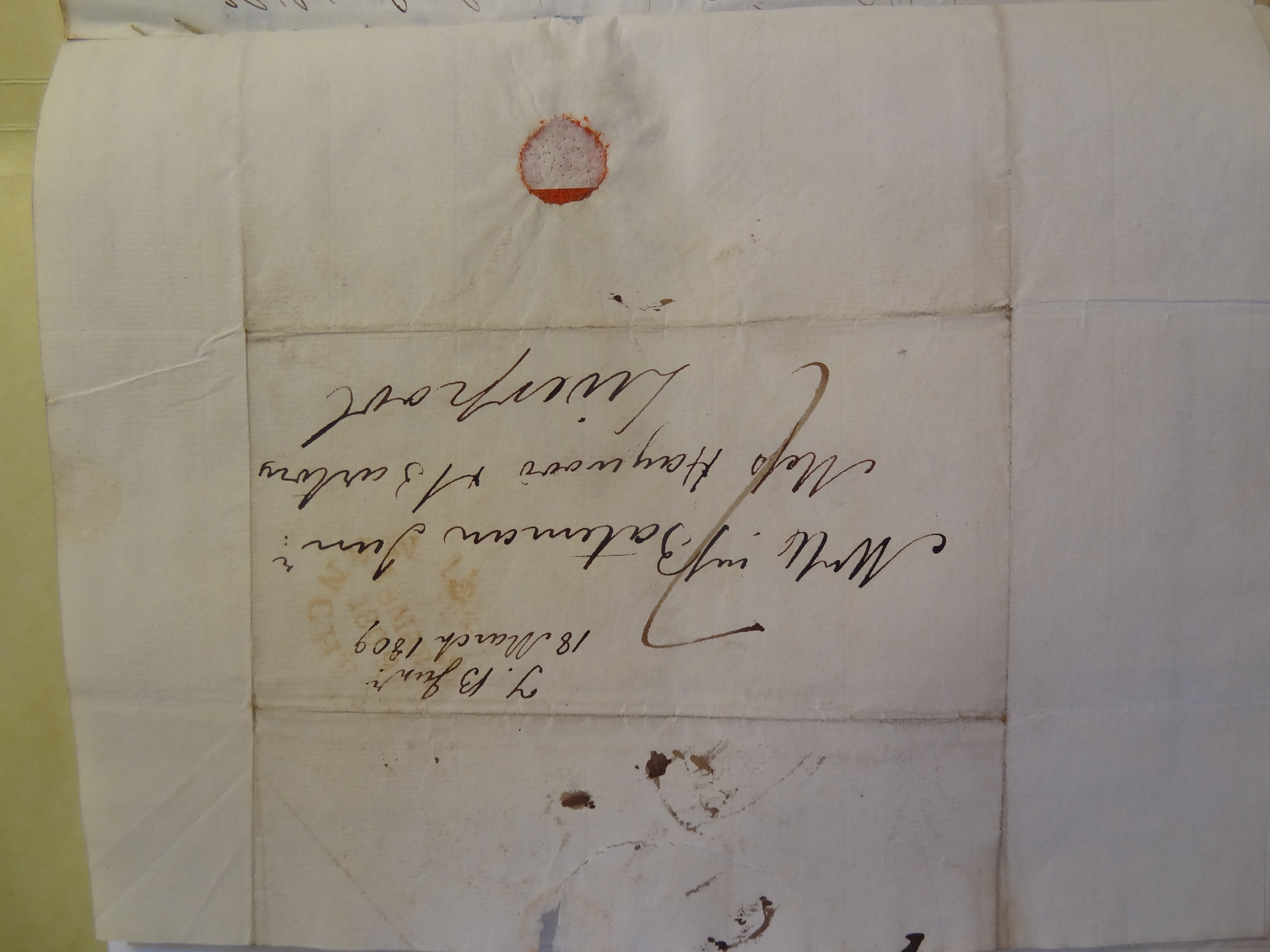 Image #3 of letter: Thomas Bateman (junior) to William Bateman, 18 March 1809