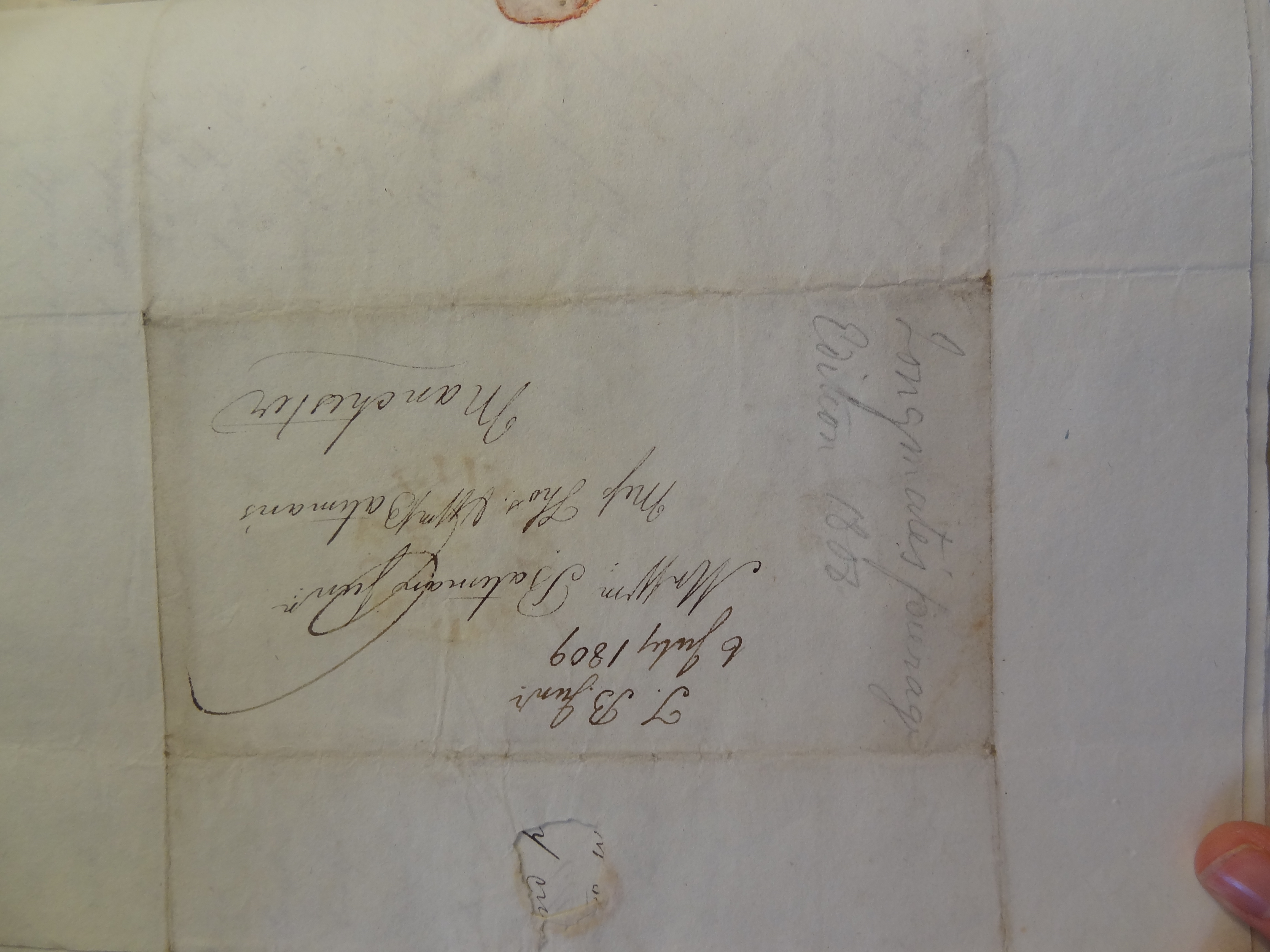 Image #3 of letter: Thomas Bateman (junior) to William Bateman, 6 July 1809