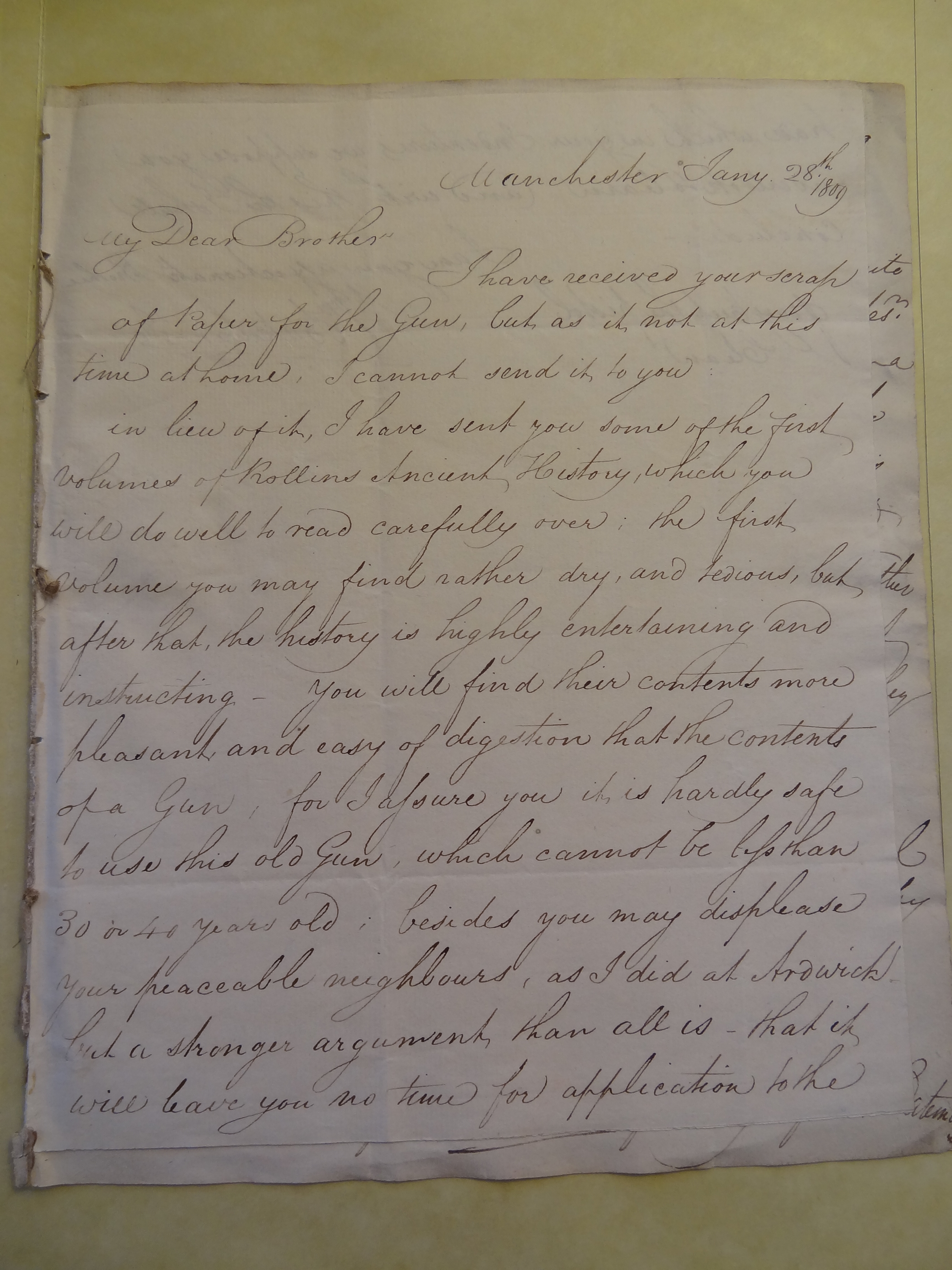 Image #1 of letter: William Bateman to Thomas Bateman (junior), 28 January 1809