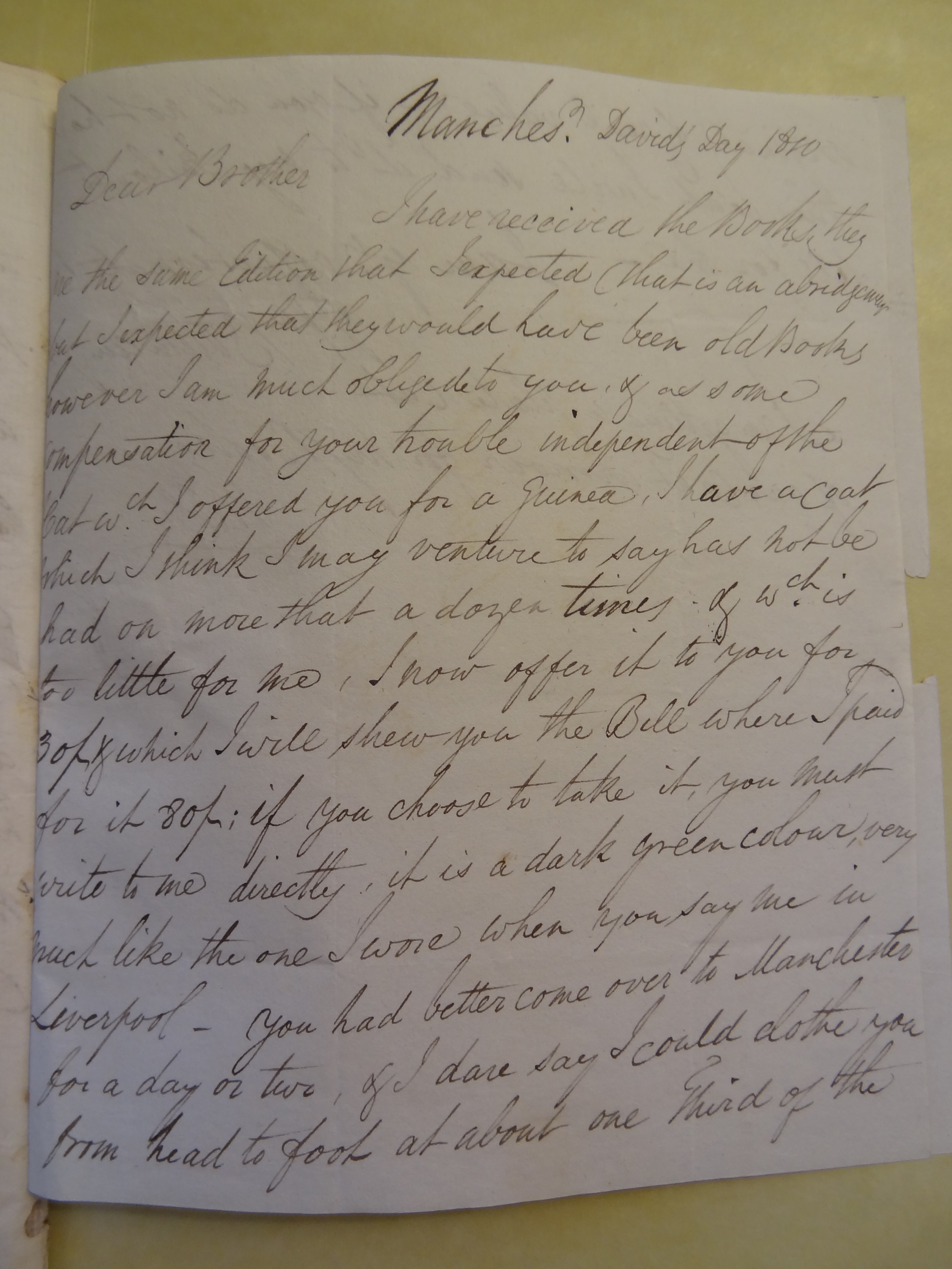 Image #1 of letter: William Bateman to Thomas Bateman (junior), 23 March 1810