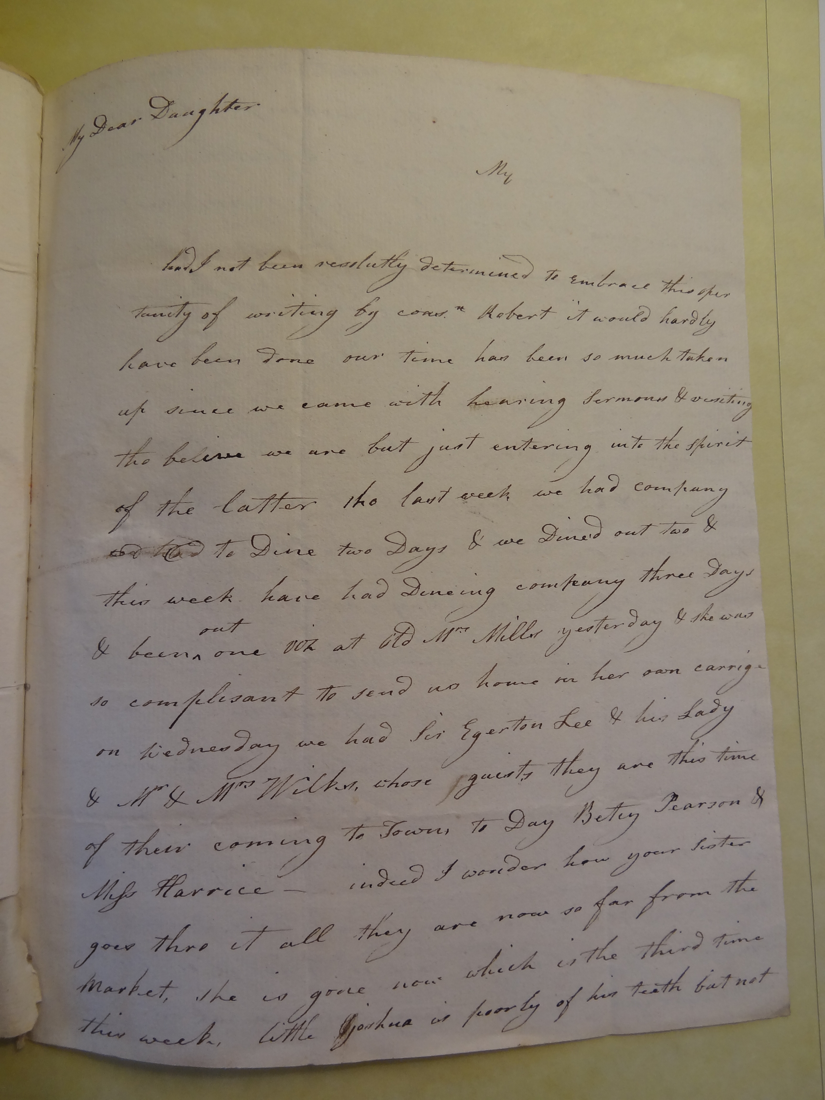 Image #1 of letter: Sarah Clegg to Rebekah Bateman, 19 May 1796