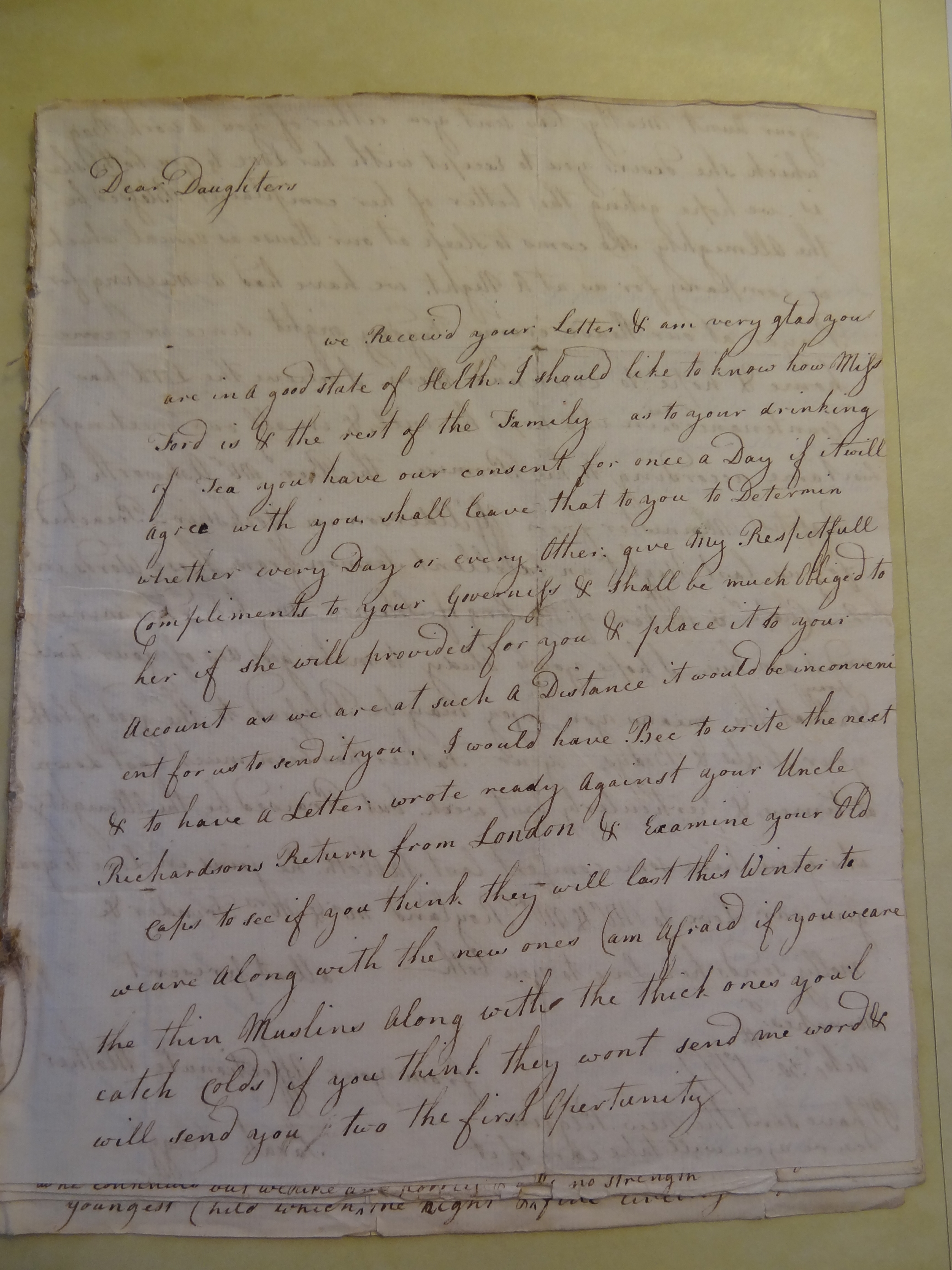 Image #1 of letter: Sarah Clegg to Rebekah Bateman and Elizabeth Wilson, 30 October 1777