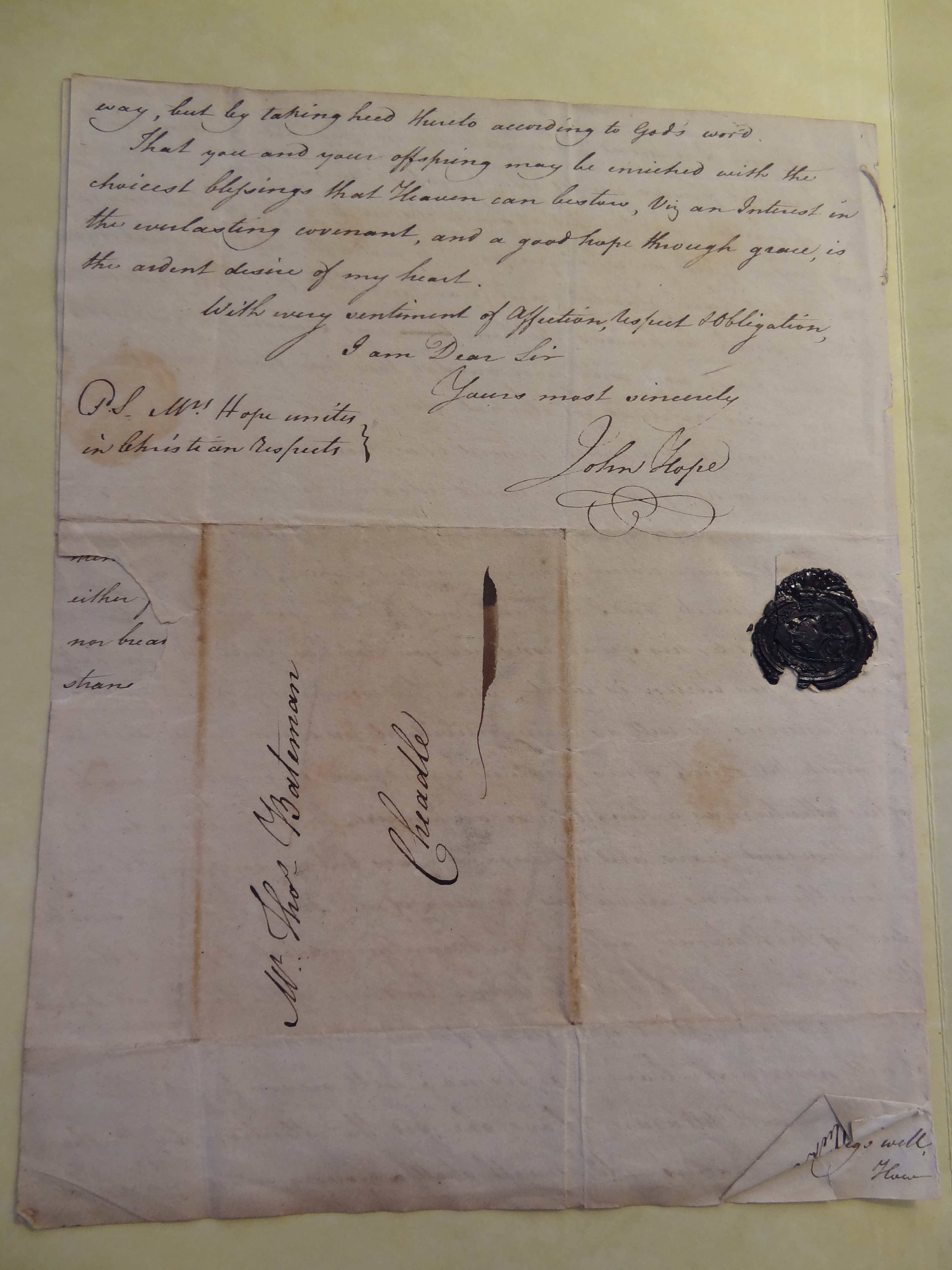 Image #4 of letter: John Hope to Thomas Bateman (junior), 24 June 1797