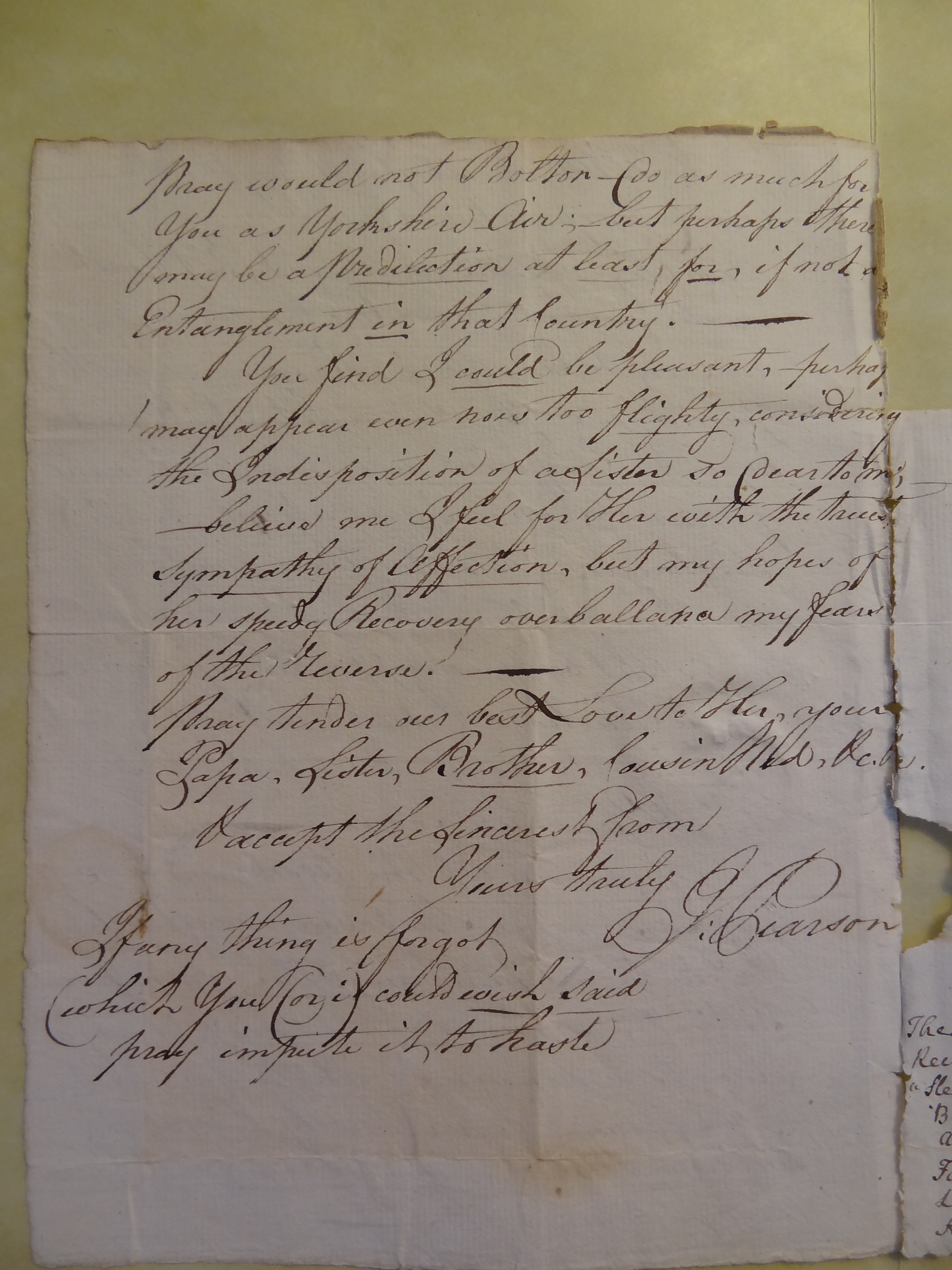 Image #2 of letter: James Pearson to Elizabeth Wilson, 6 July 1786
