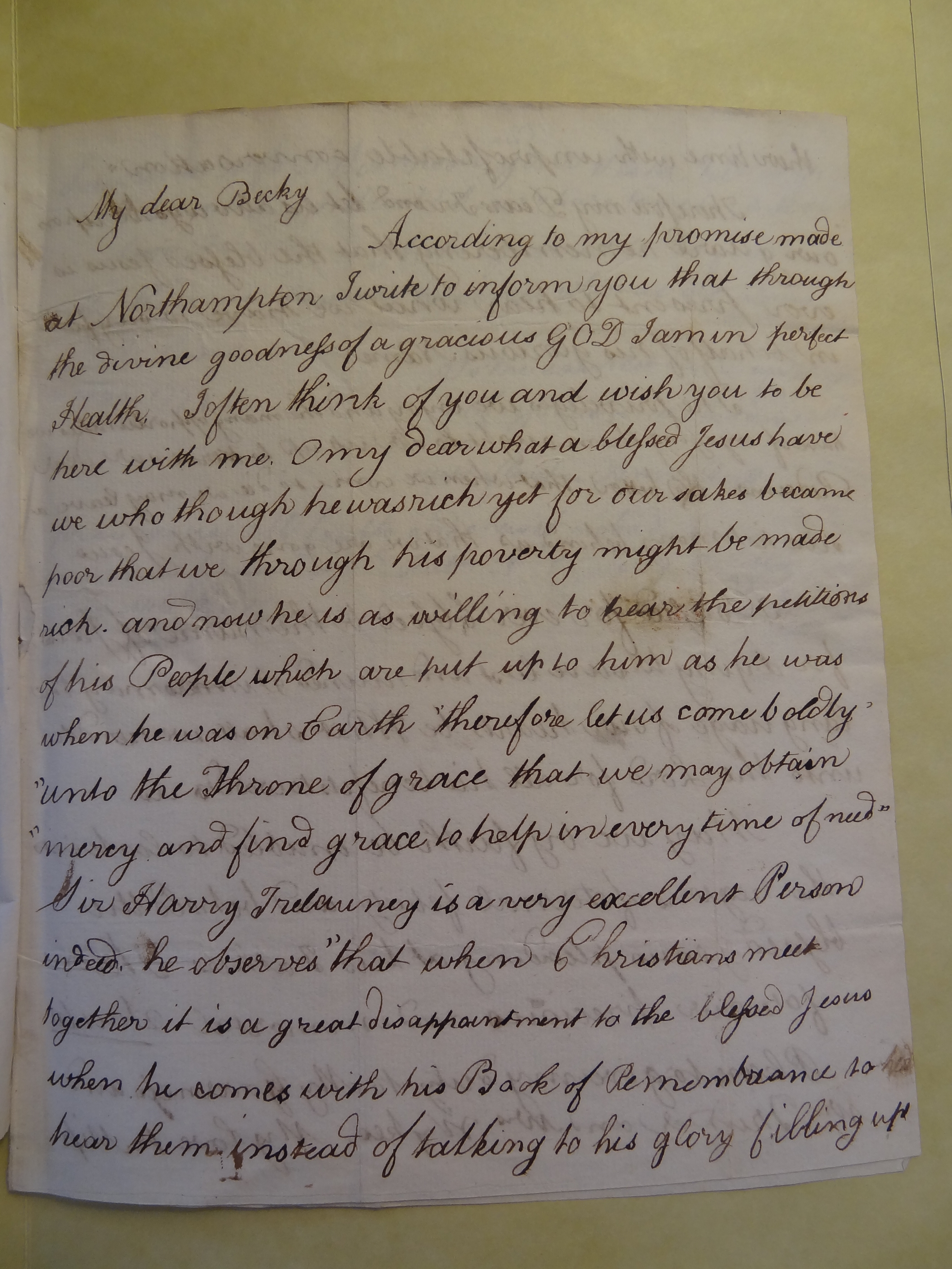 Image #1 of letter: Ann Rutt to Rebekah Bateman, 30 December 1777