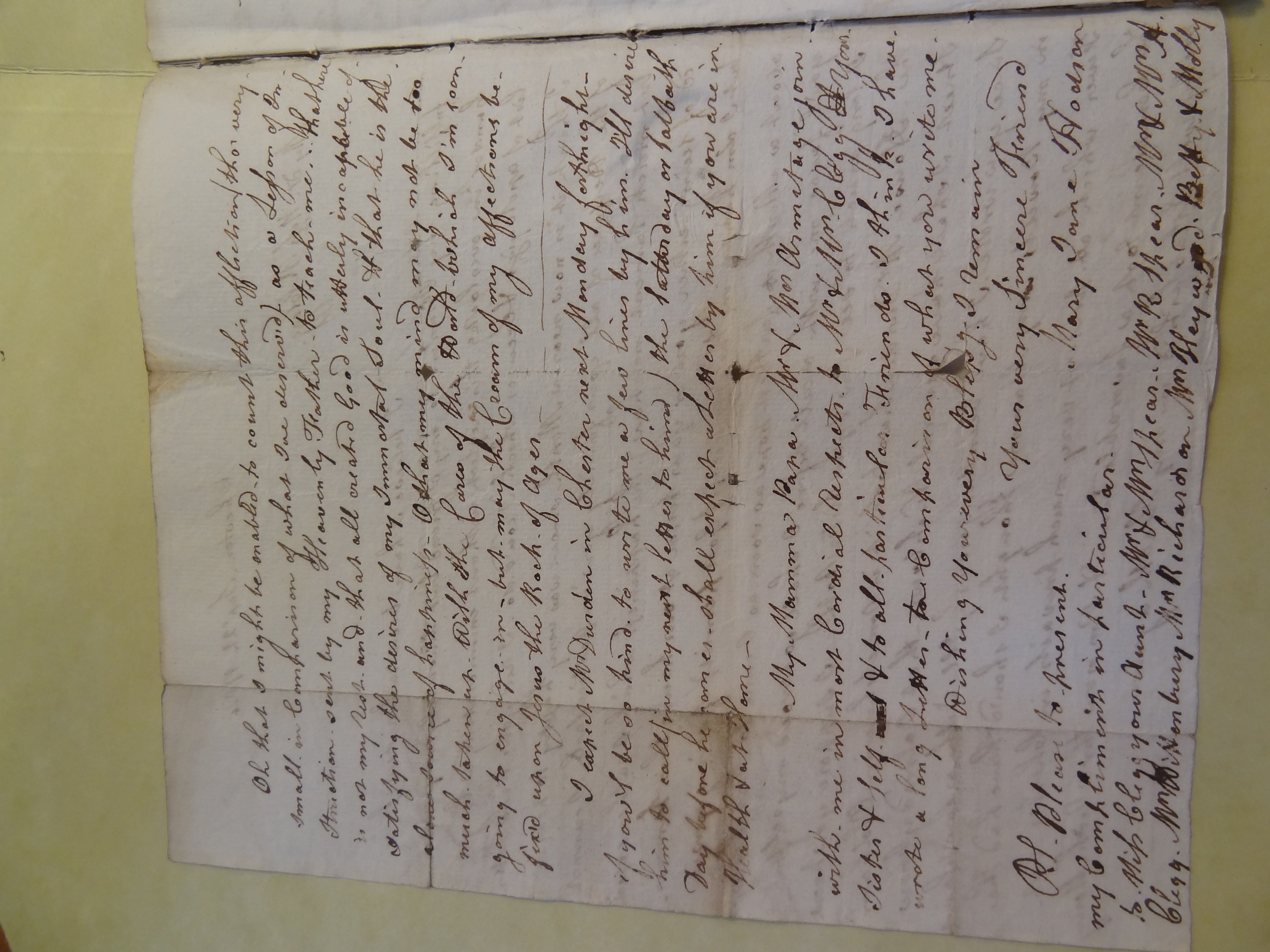 Image #2 of letter: Mary Jane Hodson to Rebekah Bateman, 22 September 1784