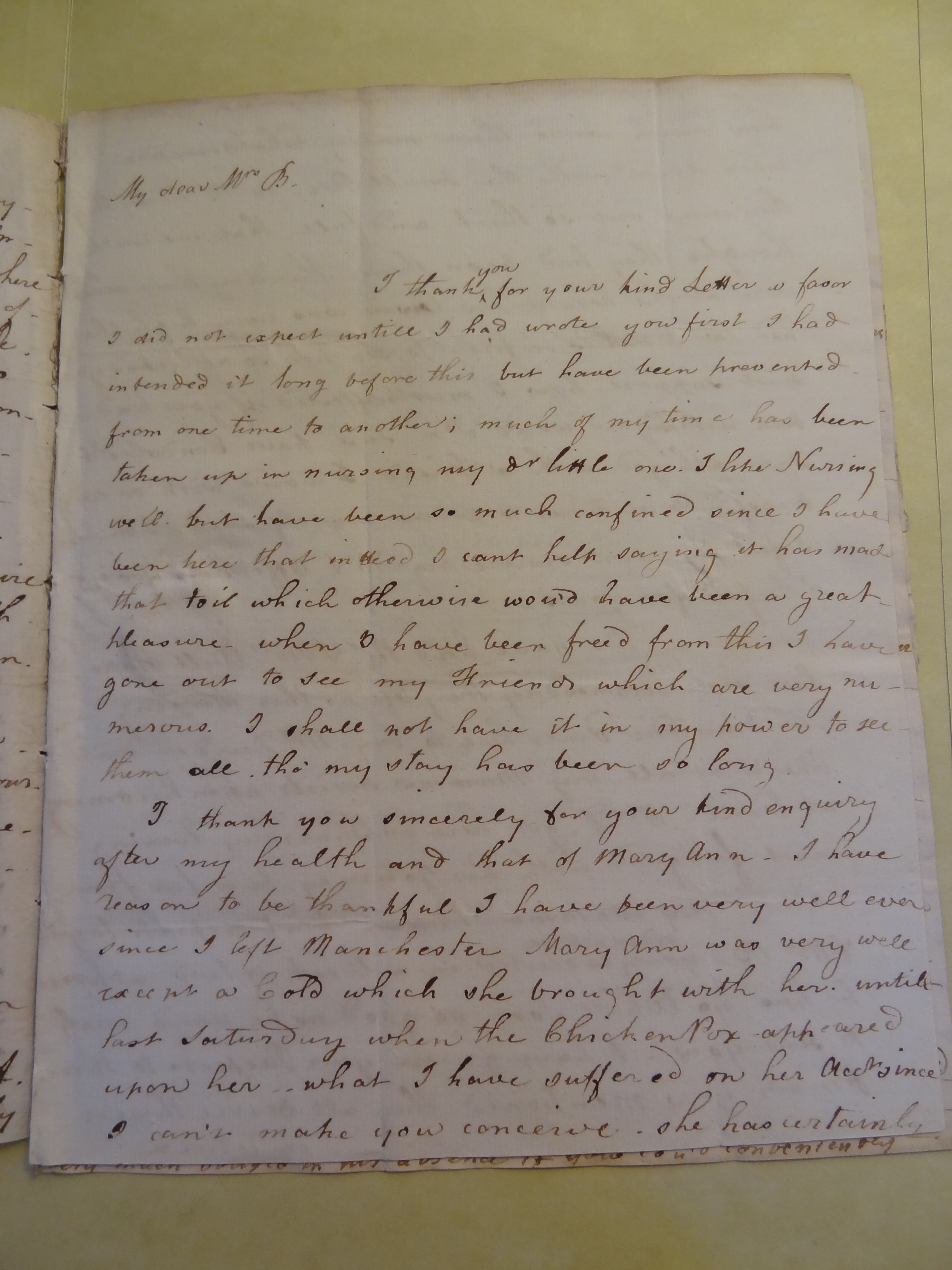 Image #1 of letter: Mary Jane Hodson to Rebekah Bateman, 14 October 1786