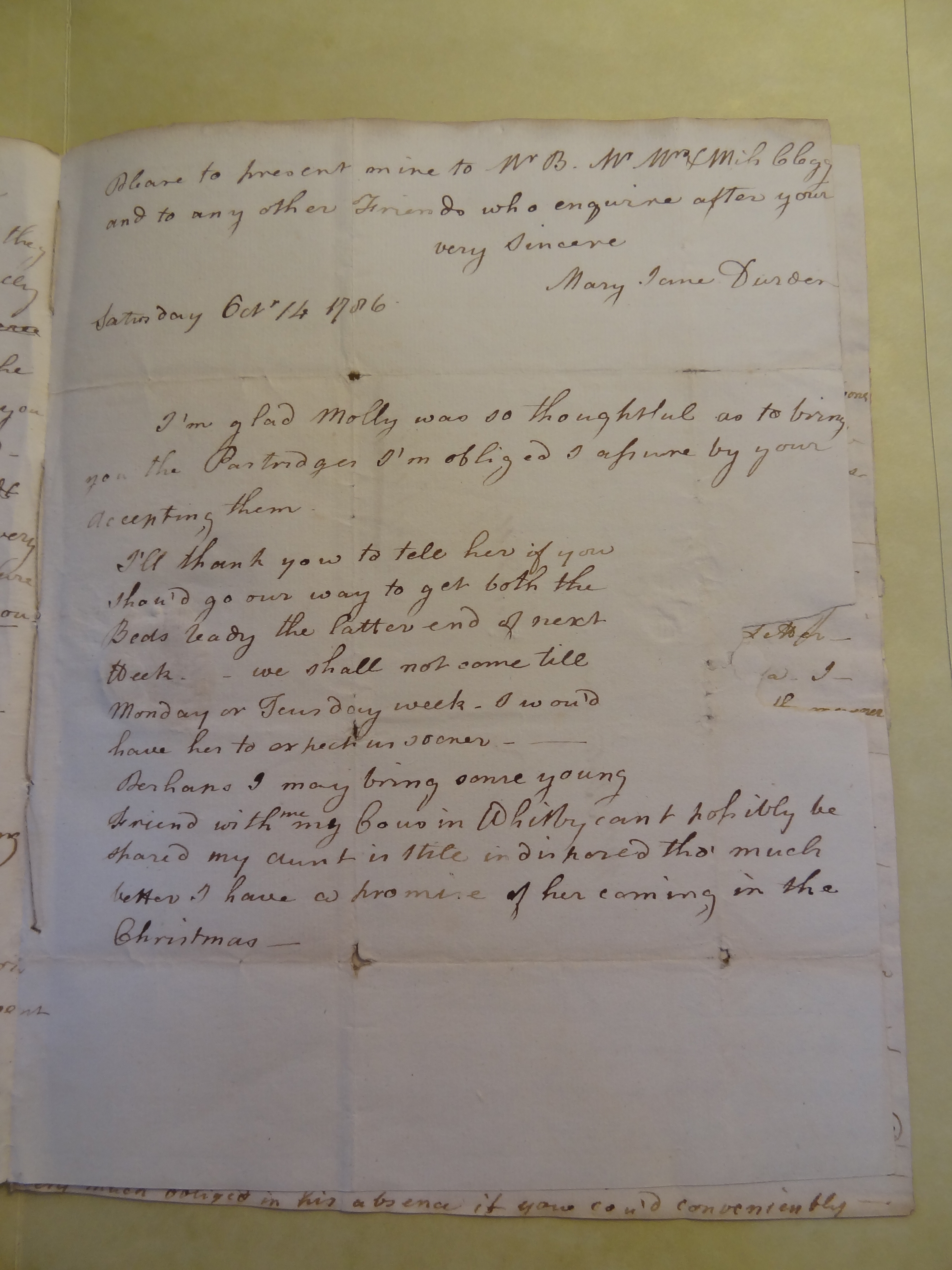 Image #3 of letter: Mary Jane Hodson to Rebekah Bateman, 14 October 1786
