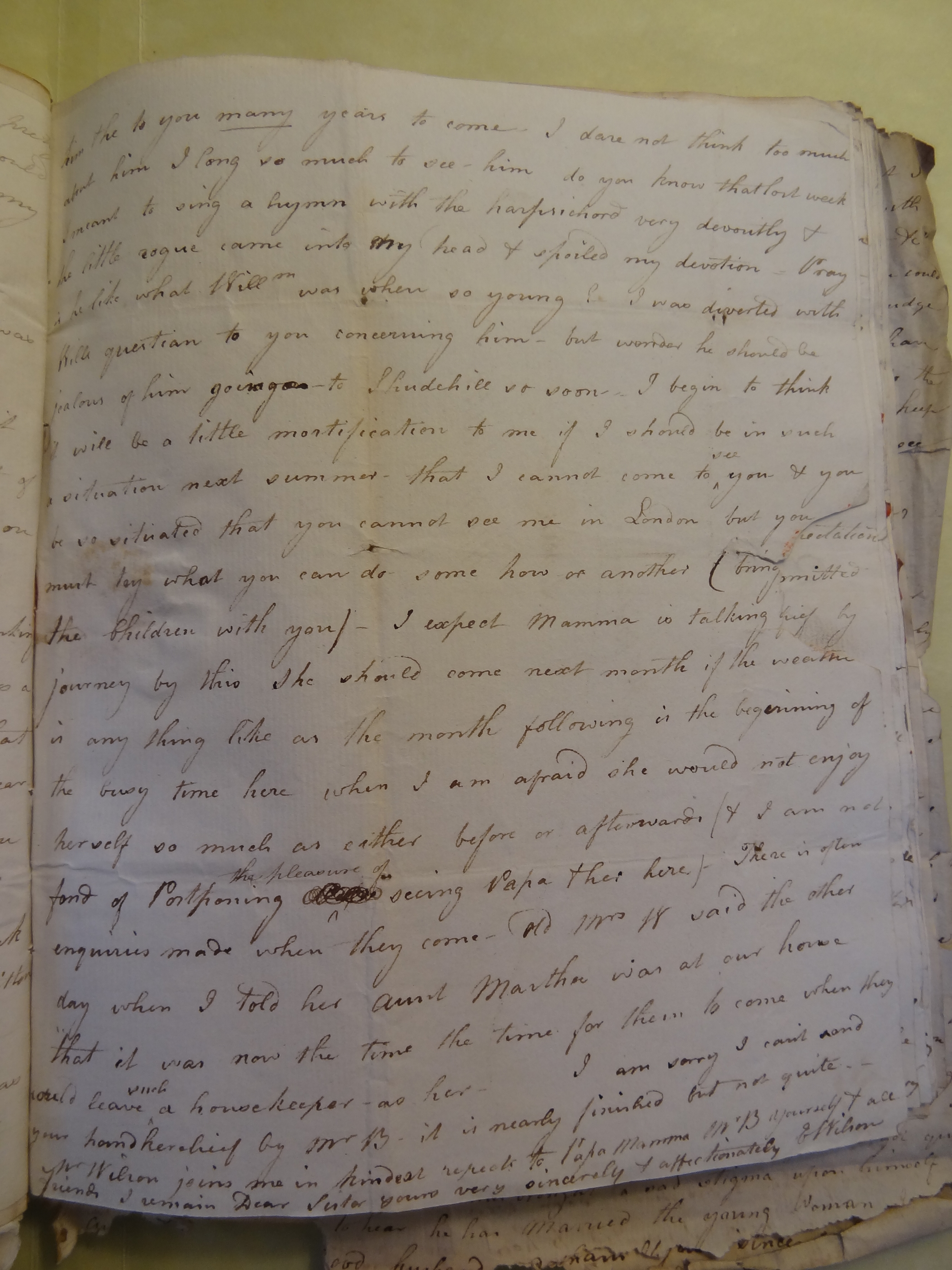 Image #3 of letter: Elizabeth Wilson to Rebekah Bateman, 9 February 1792