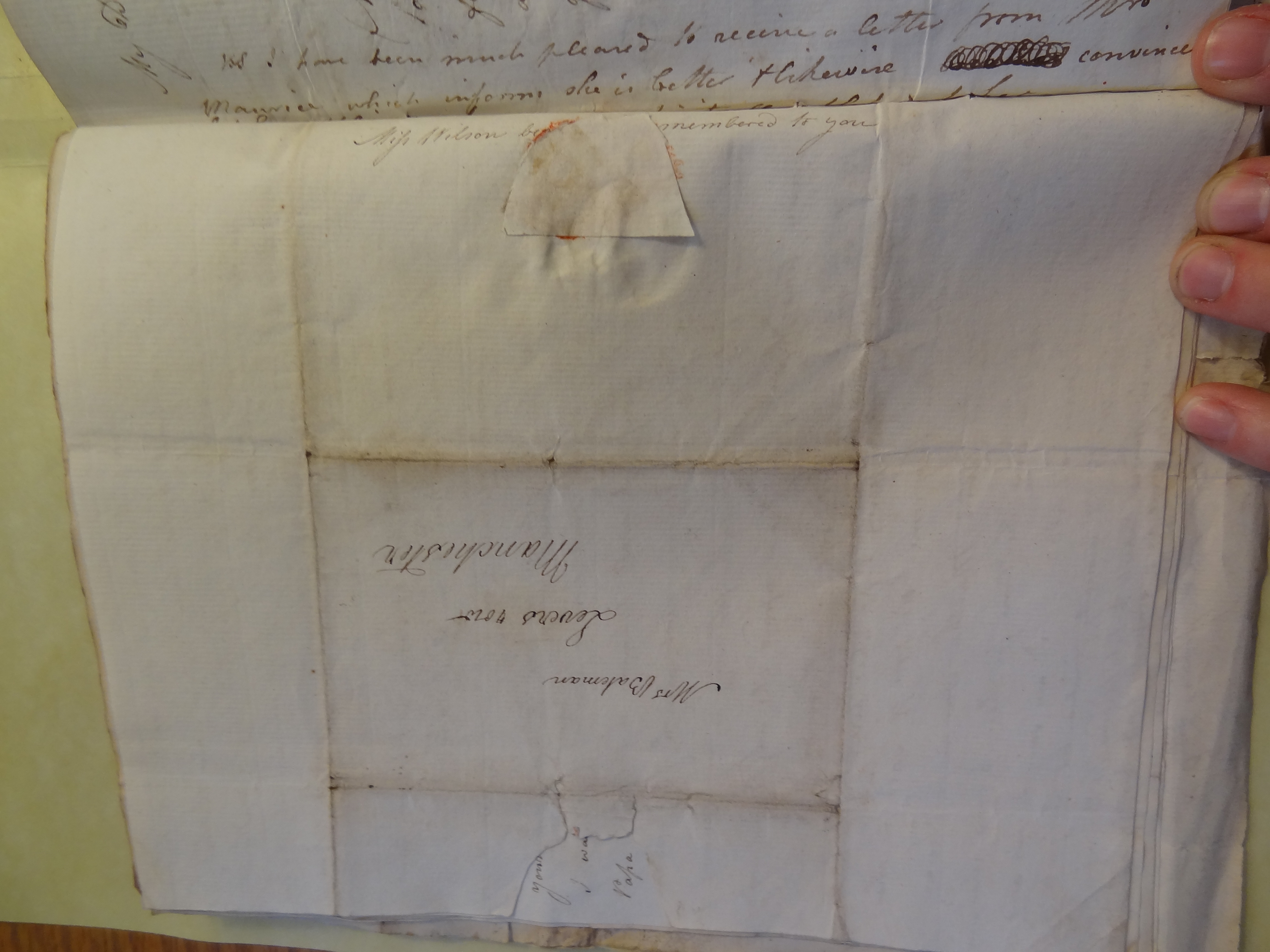 Image #4 of letter: Elizabeth Wilson to Rebekah Bateman, 9 February 1792