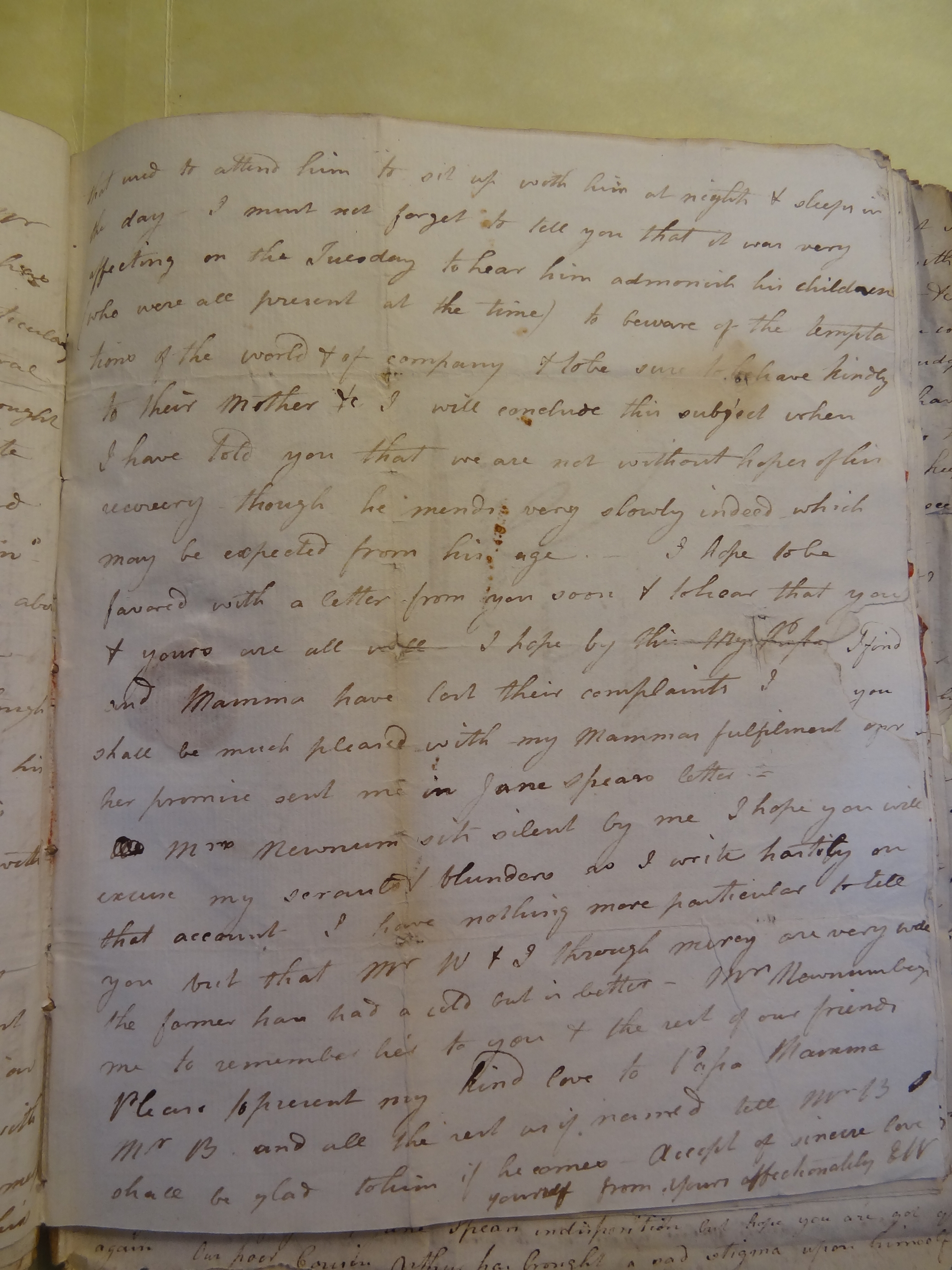 Image #3 of letter: Elizabeth Wilson to Rebekah Bateman, 13 March 1792