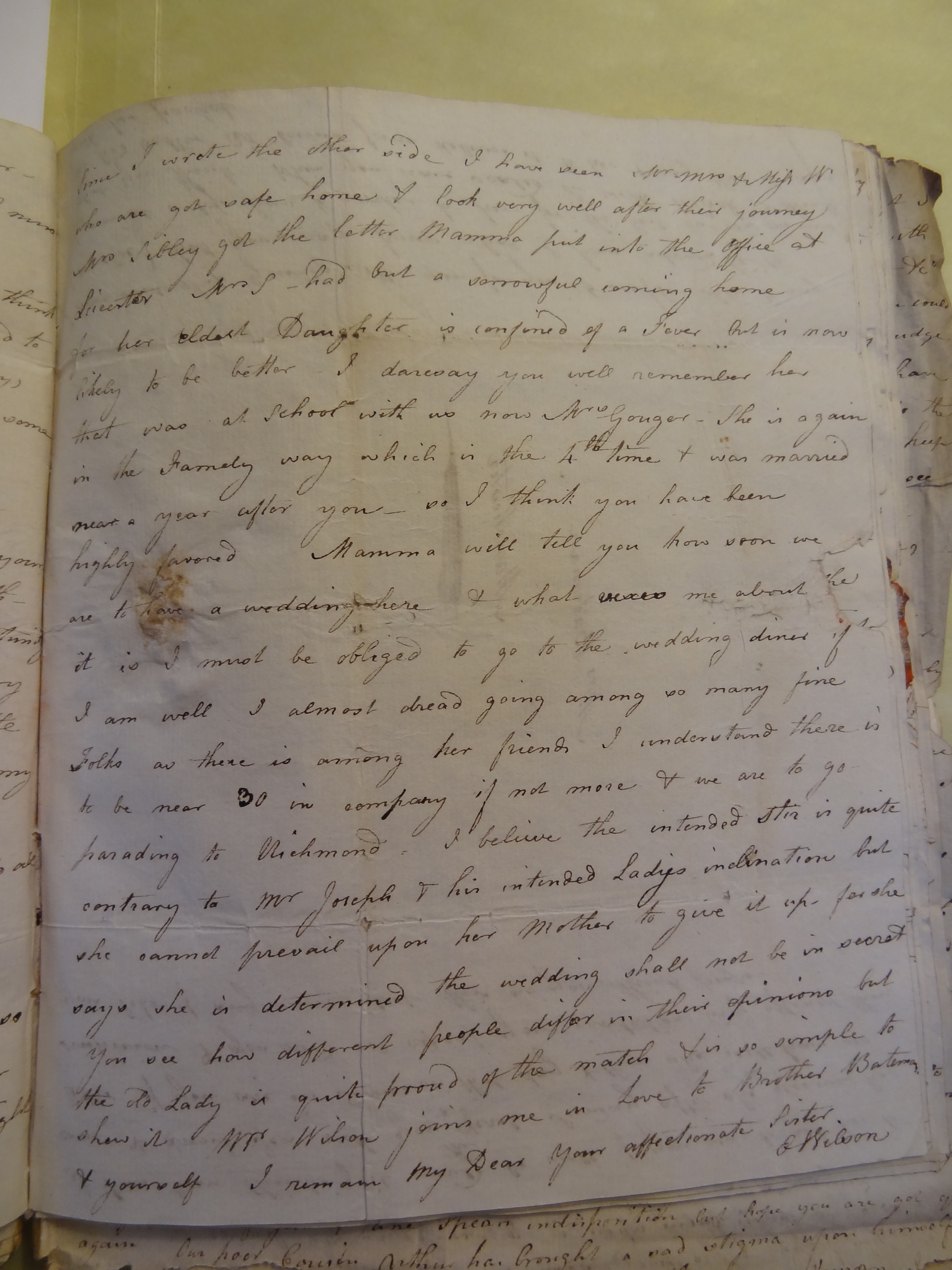 Image #3 of letter: Elizabeth Wilson to Rebekah Bateman, 25 June 1792