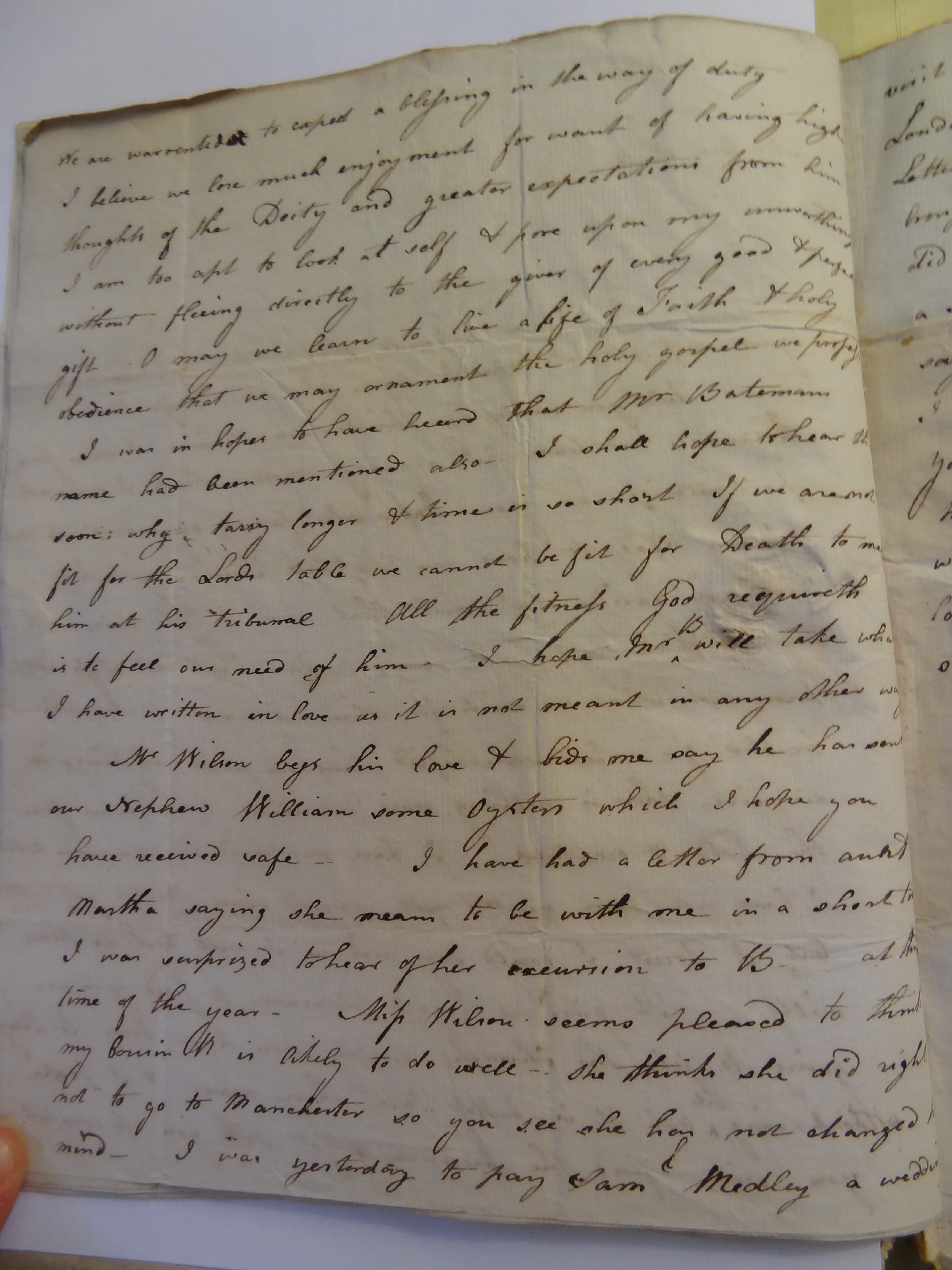 Image #2 of letter: Elizabeth Wilson to Rebekah Bateman, 22 December 1792