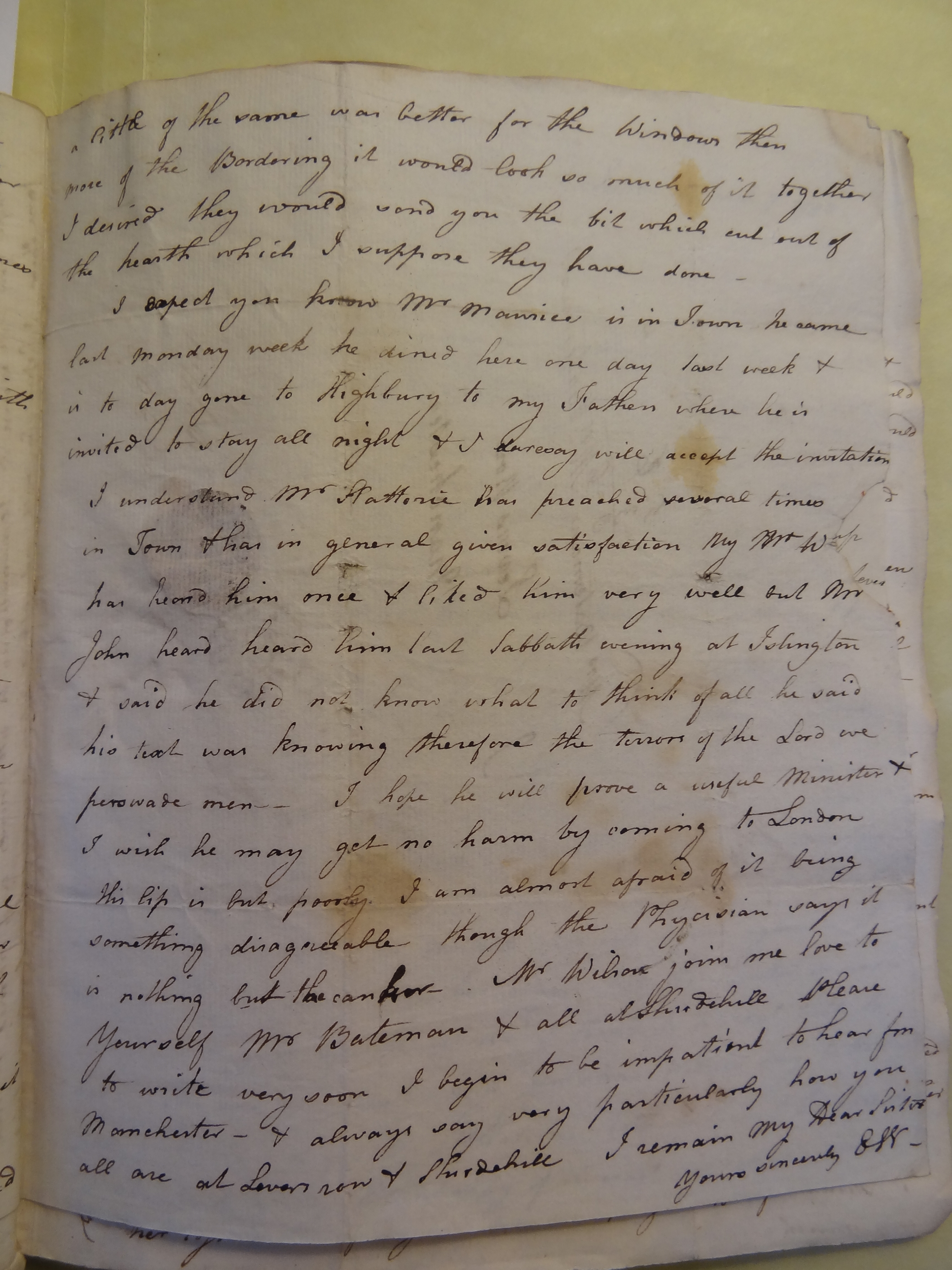 Image #3 of letter: Elizabeth Wilson to Rebekah Bateman, 22 January 1798