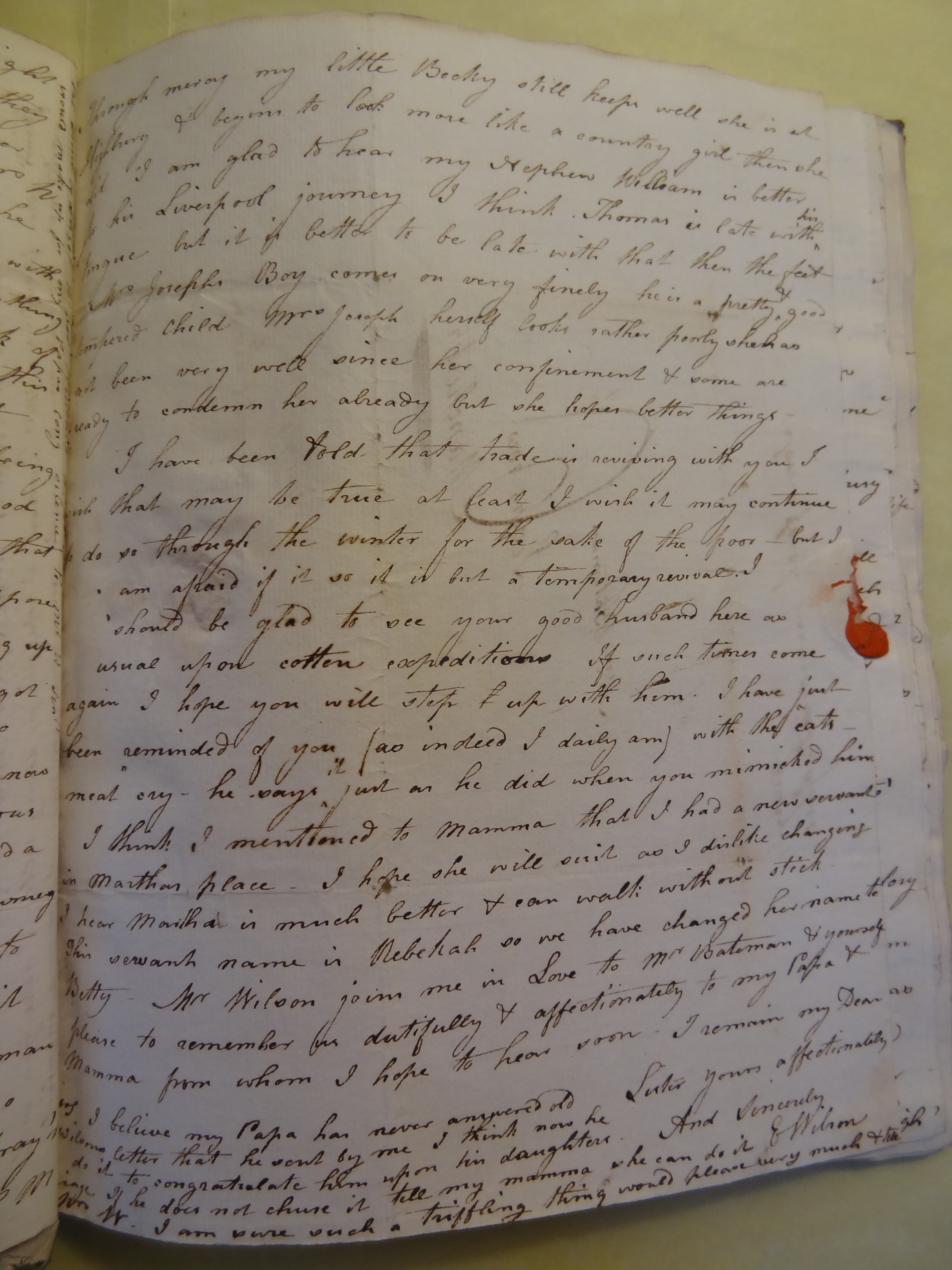 Image #3 of letter: Elizabeth Wilson to Rebekah Bateman, 17 September 1793