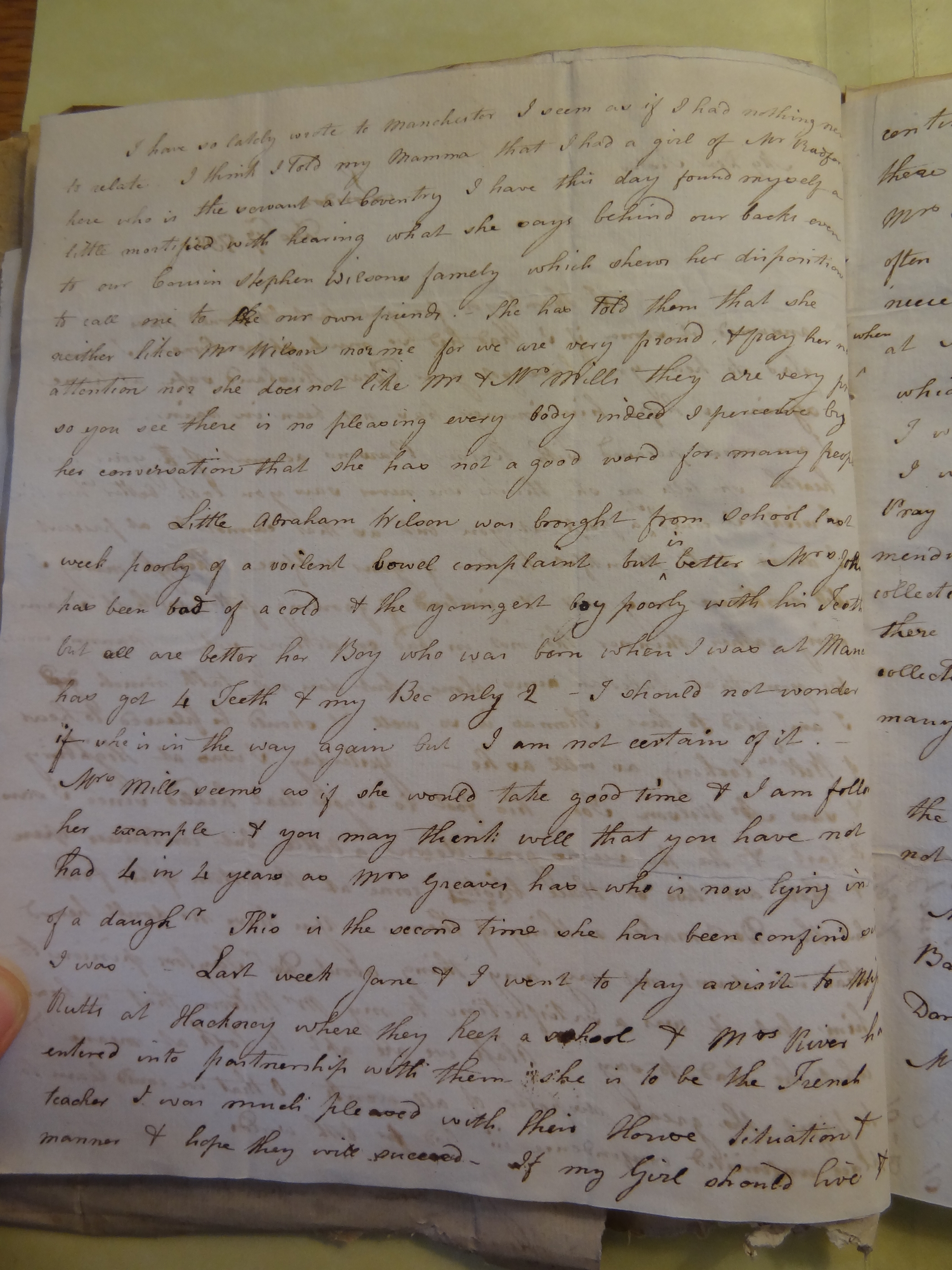 Image #2 of letter: Elizabeth Wilson to Rebekah Bateman, 17 December 1793
