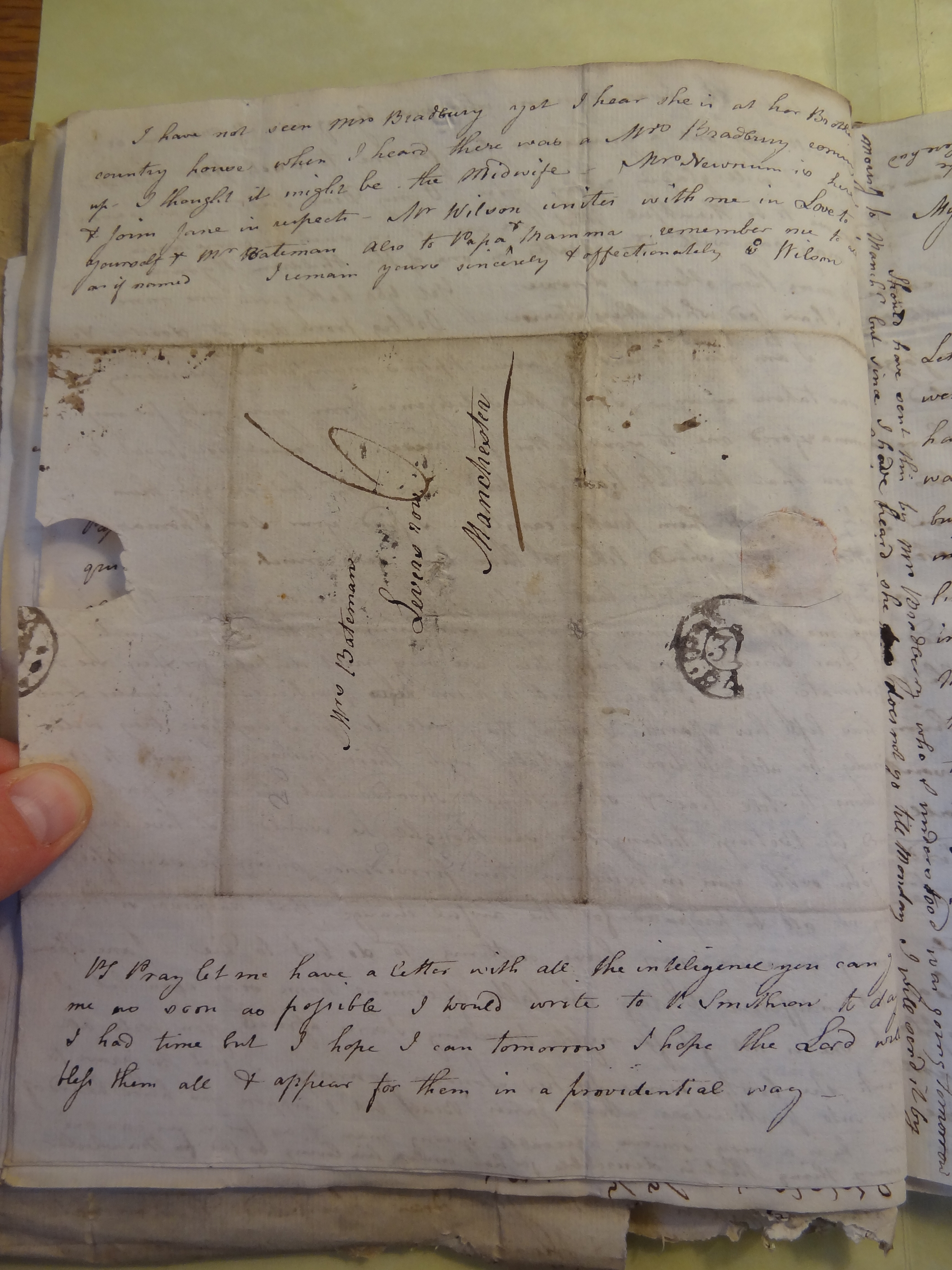Image #4 of letter: Elizabeth Wilson to Rebekah Bateman, 31 January 1793