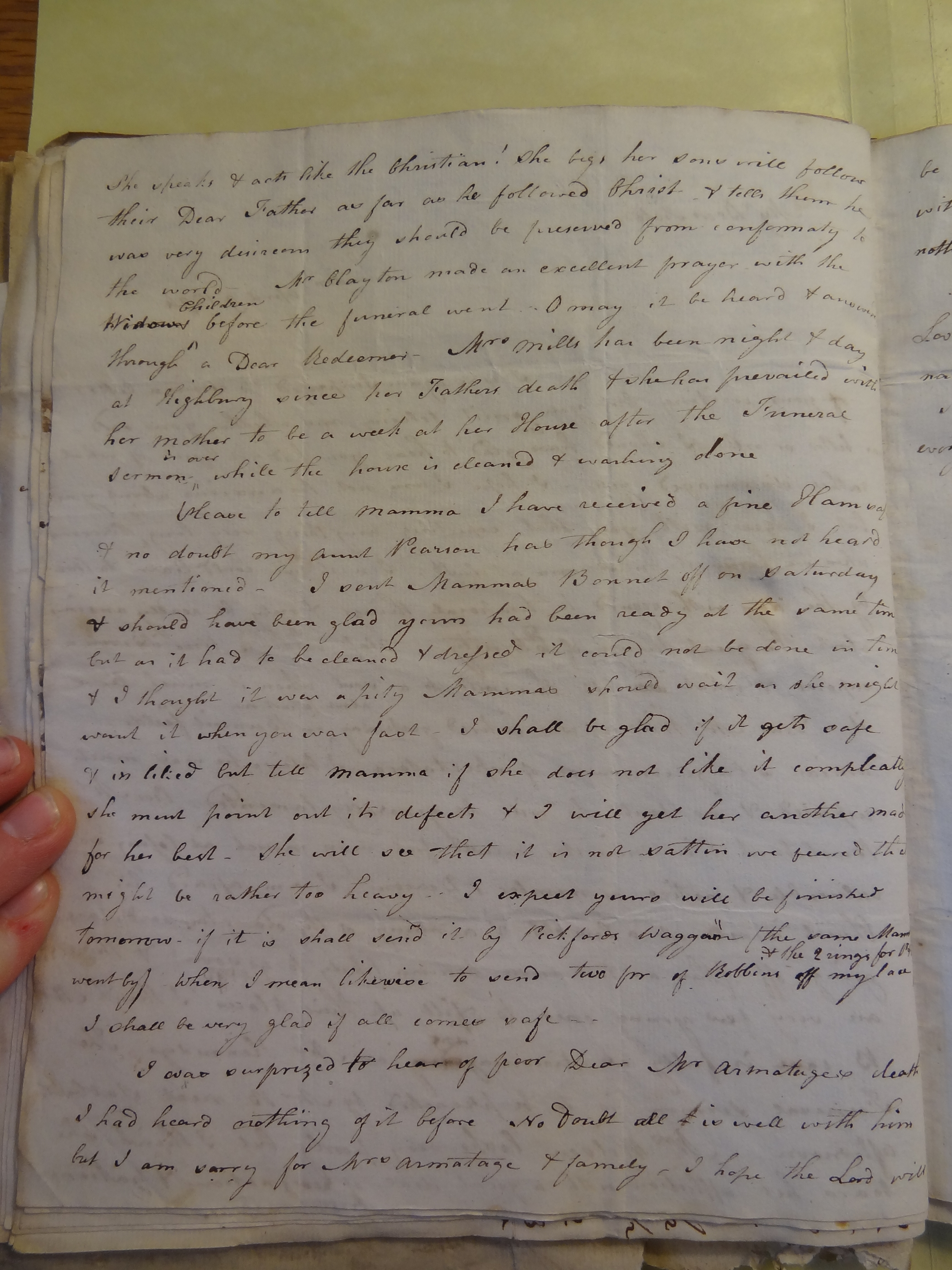 Image #2 of letter: Elizabeth Wilson to Rebekah Bateman, 9 April 1794