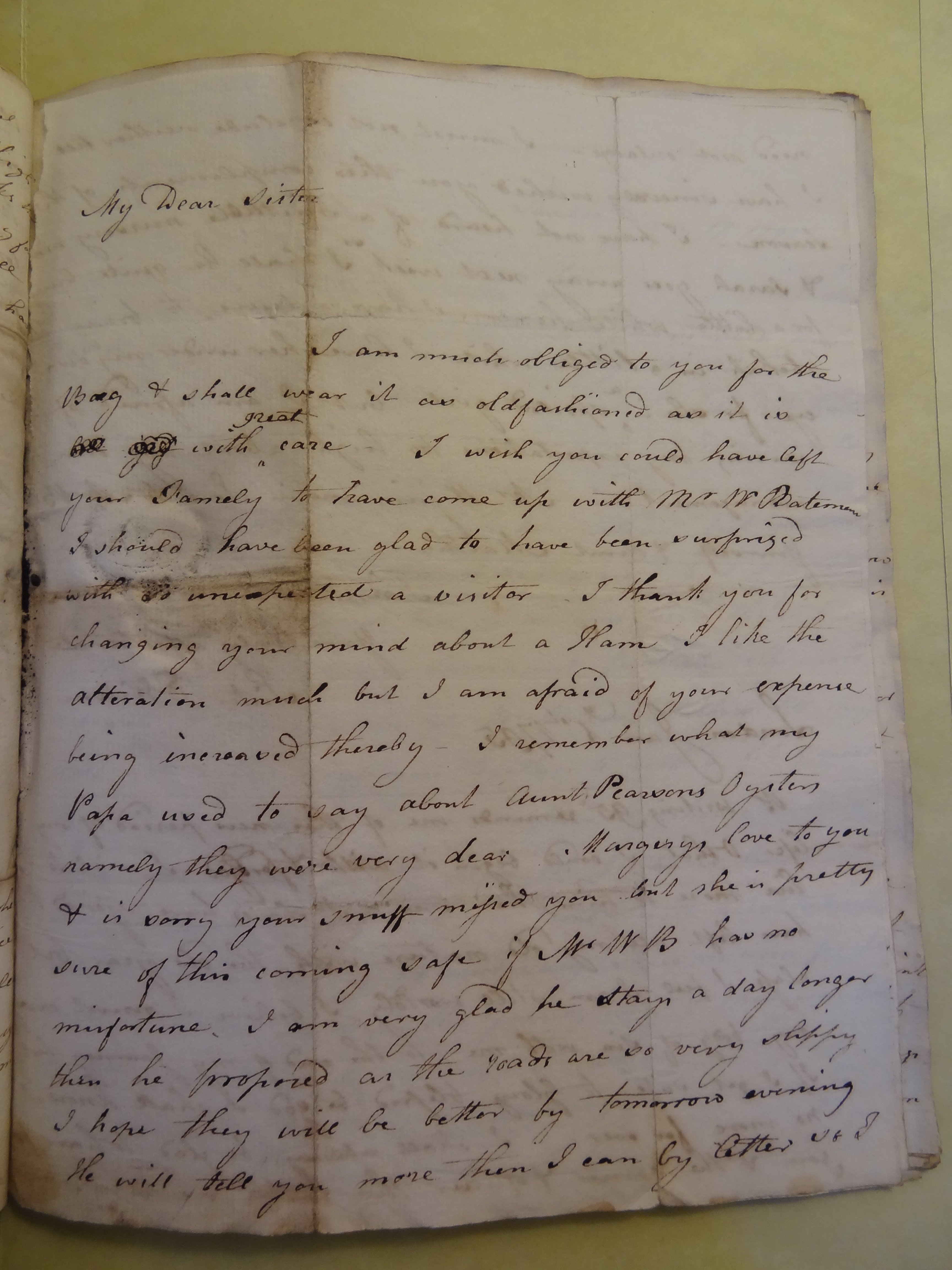 Image #1 of letter: Elizabeth Wilson to Rebekah Bateman, 1 January 1795