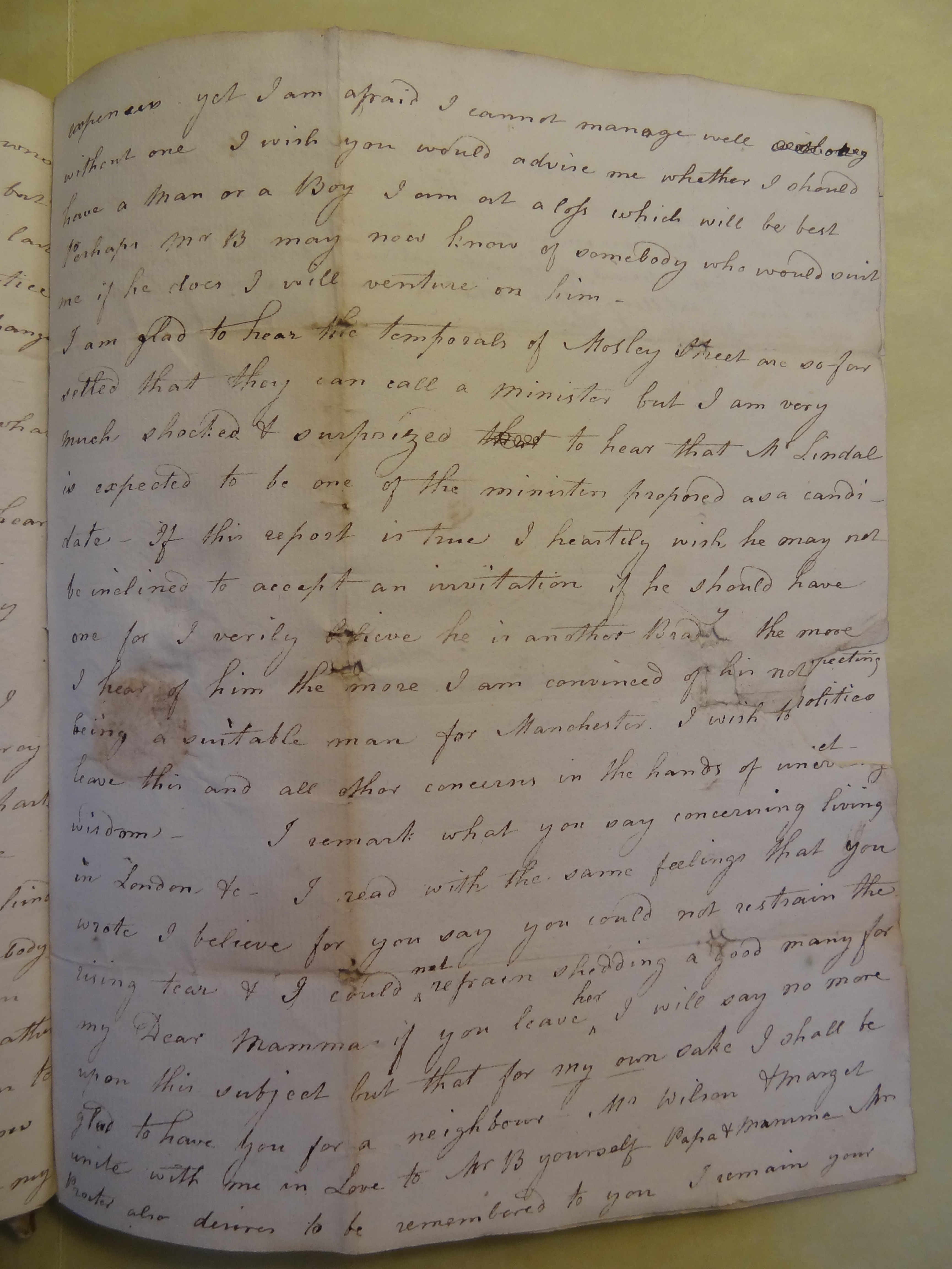 Image #3 of letter: Elizabeth Wilson to Rebekah Bateman, 5 March 1797