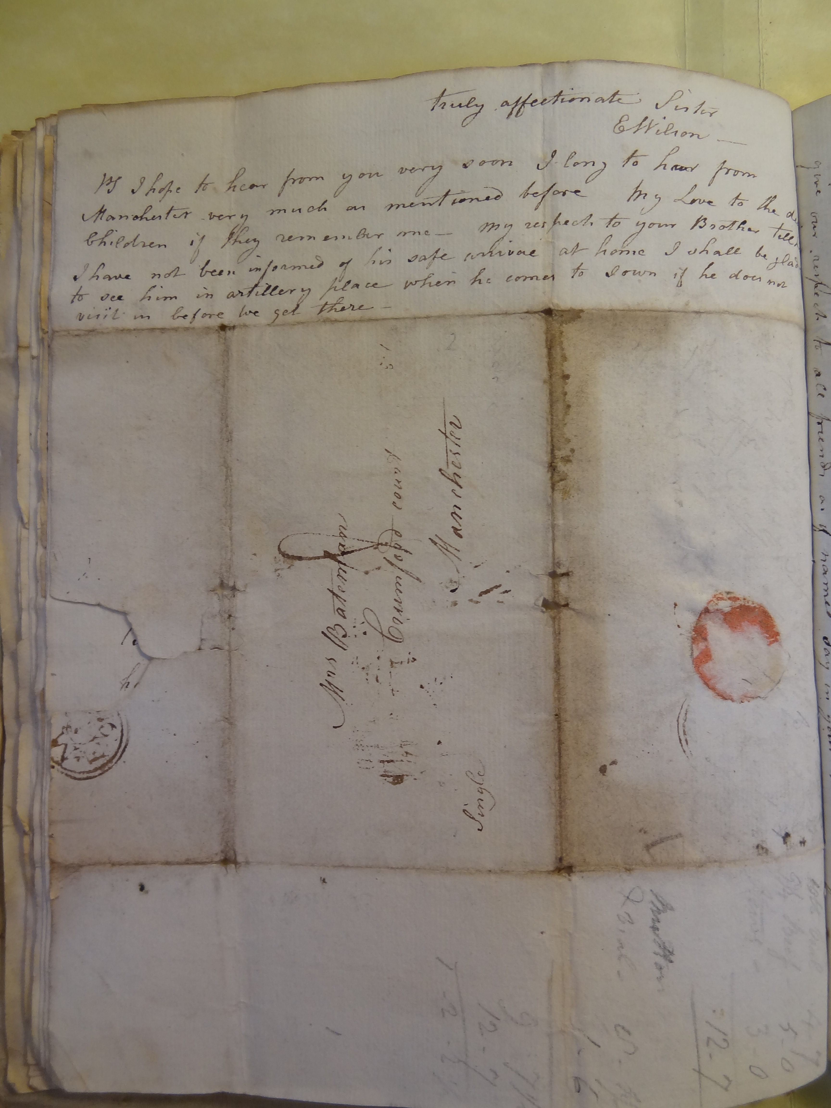 Image #4 of letter: Elizabeth Wilson to Rebekah Bateman, 5 March 1797