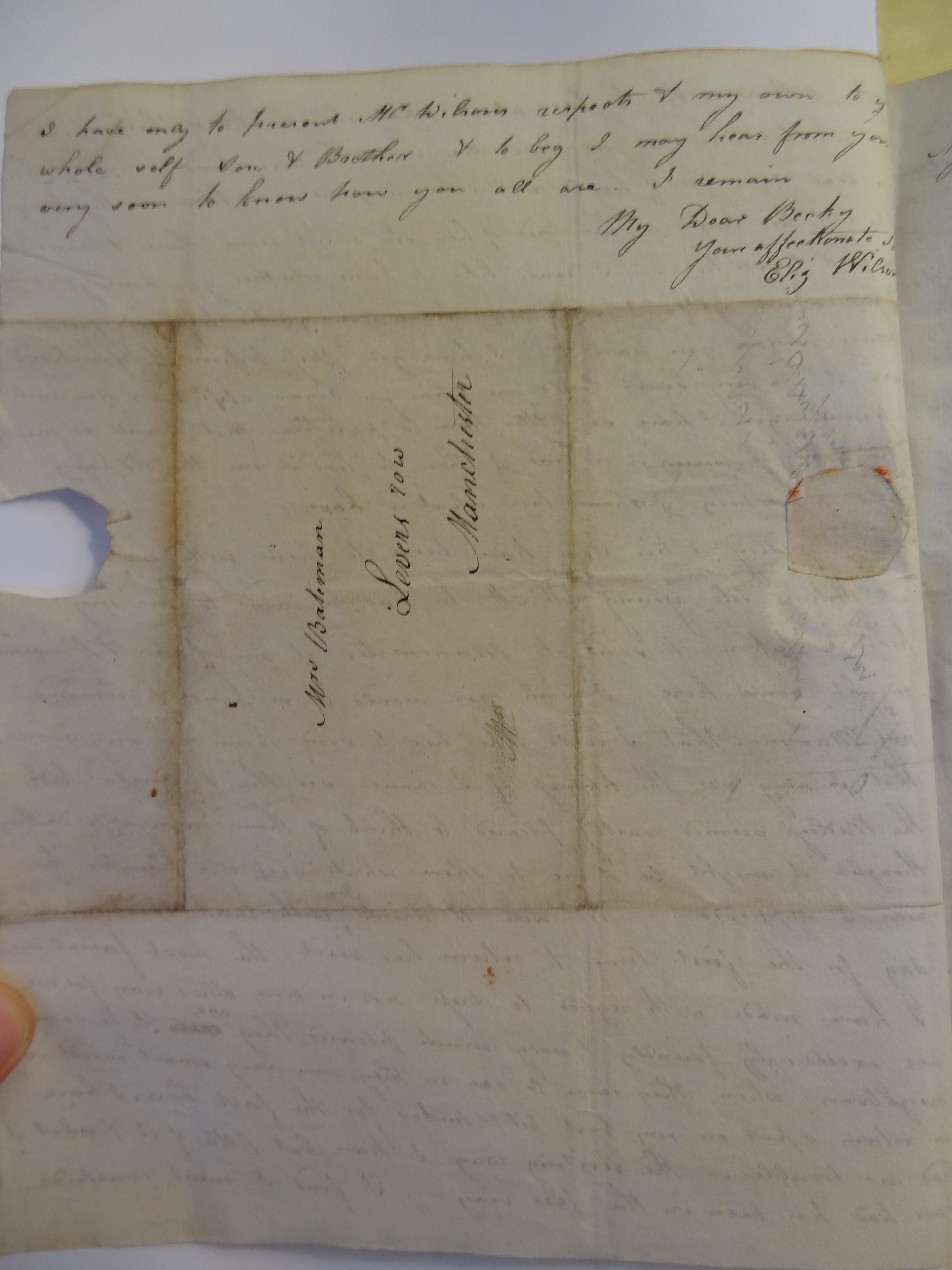 Image #5 of letter: Elizabeth Wilson to Rebekah Bateman, 6 May 1791