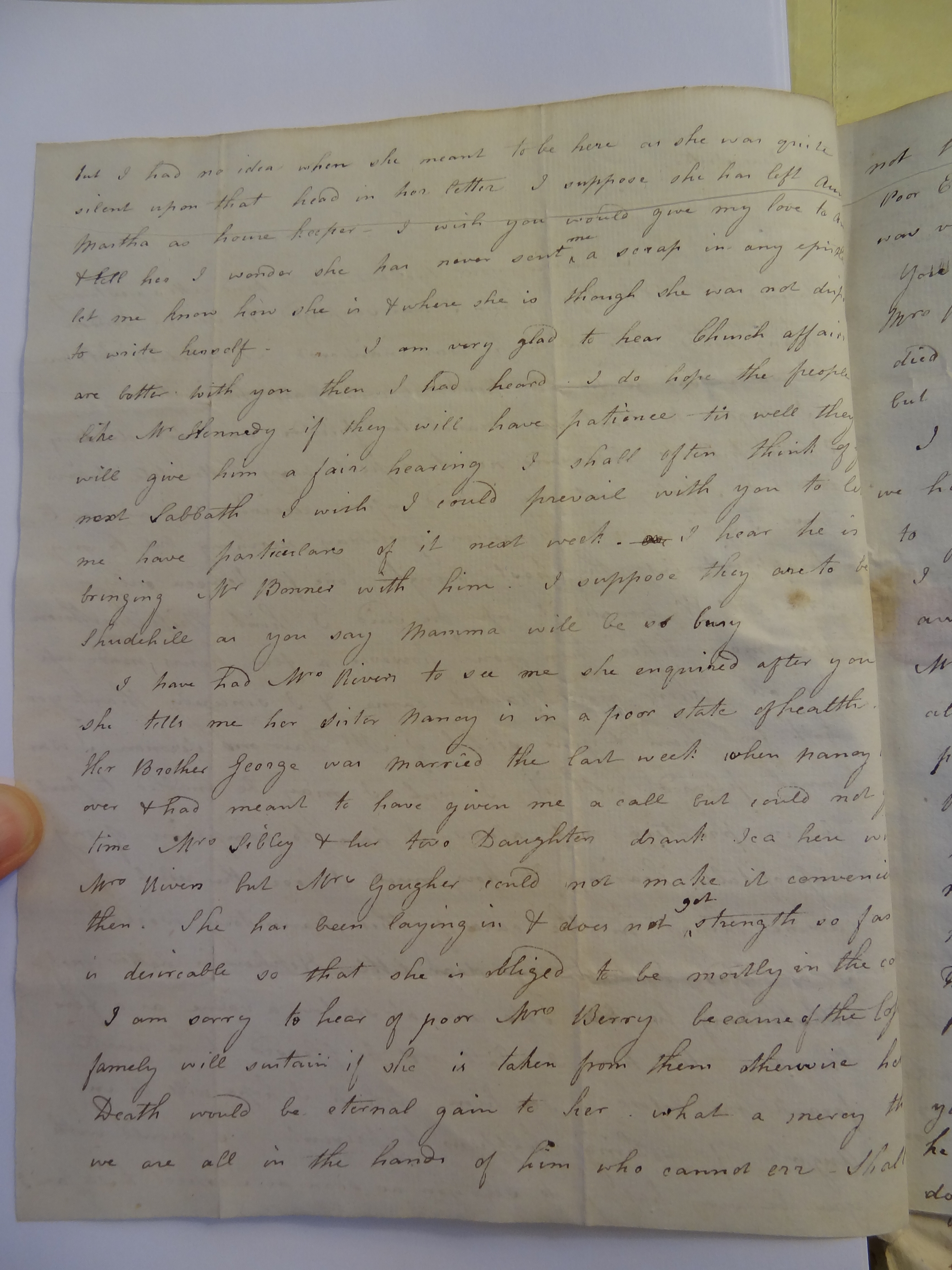 Image #2 of letter: Elizabeth Wilson to Rebekah Bateman, undated