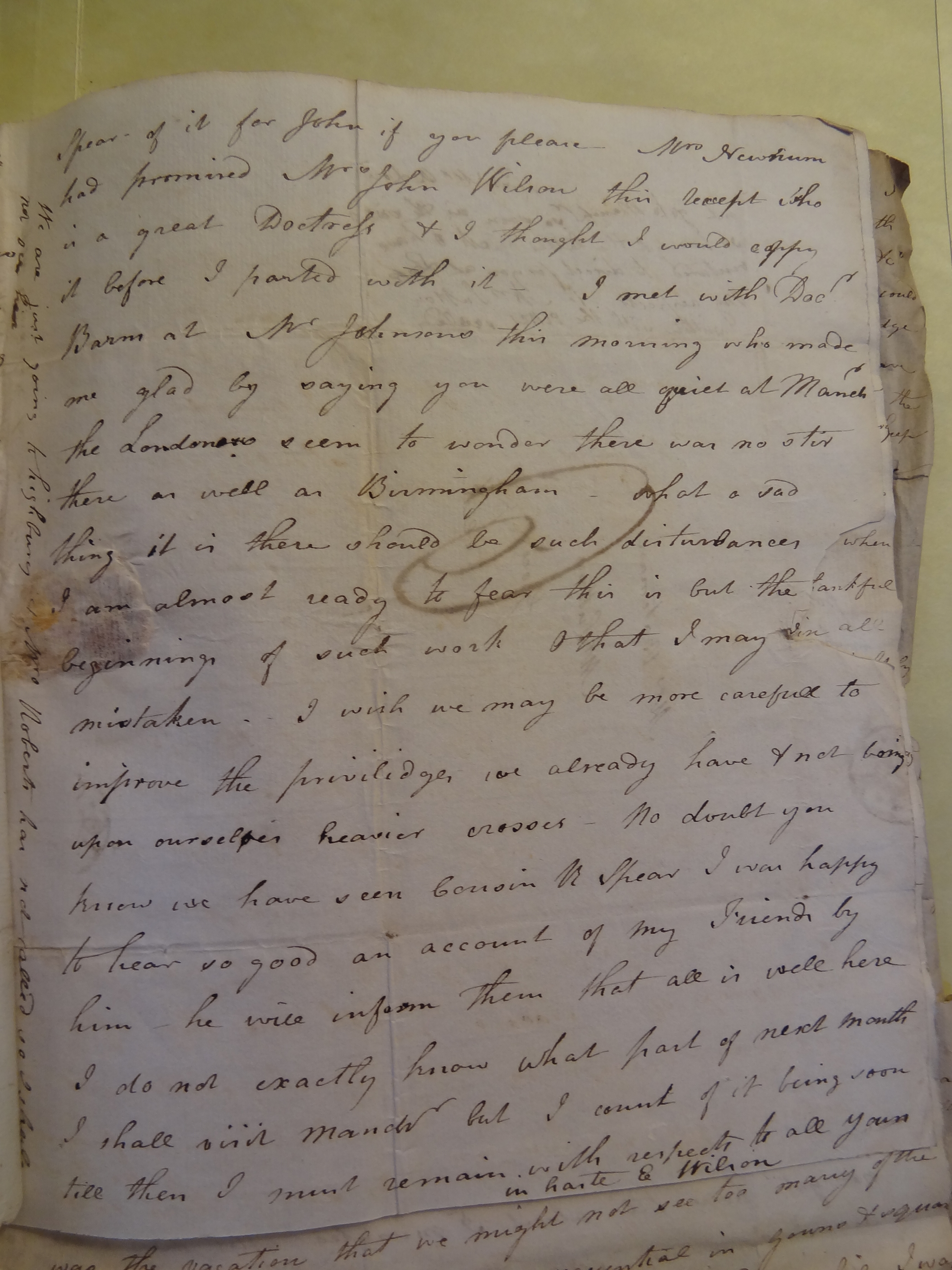 Image #4 of letter: Elizabeth Wilson to Rebekah Bateman, 18 July 1795