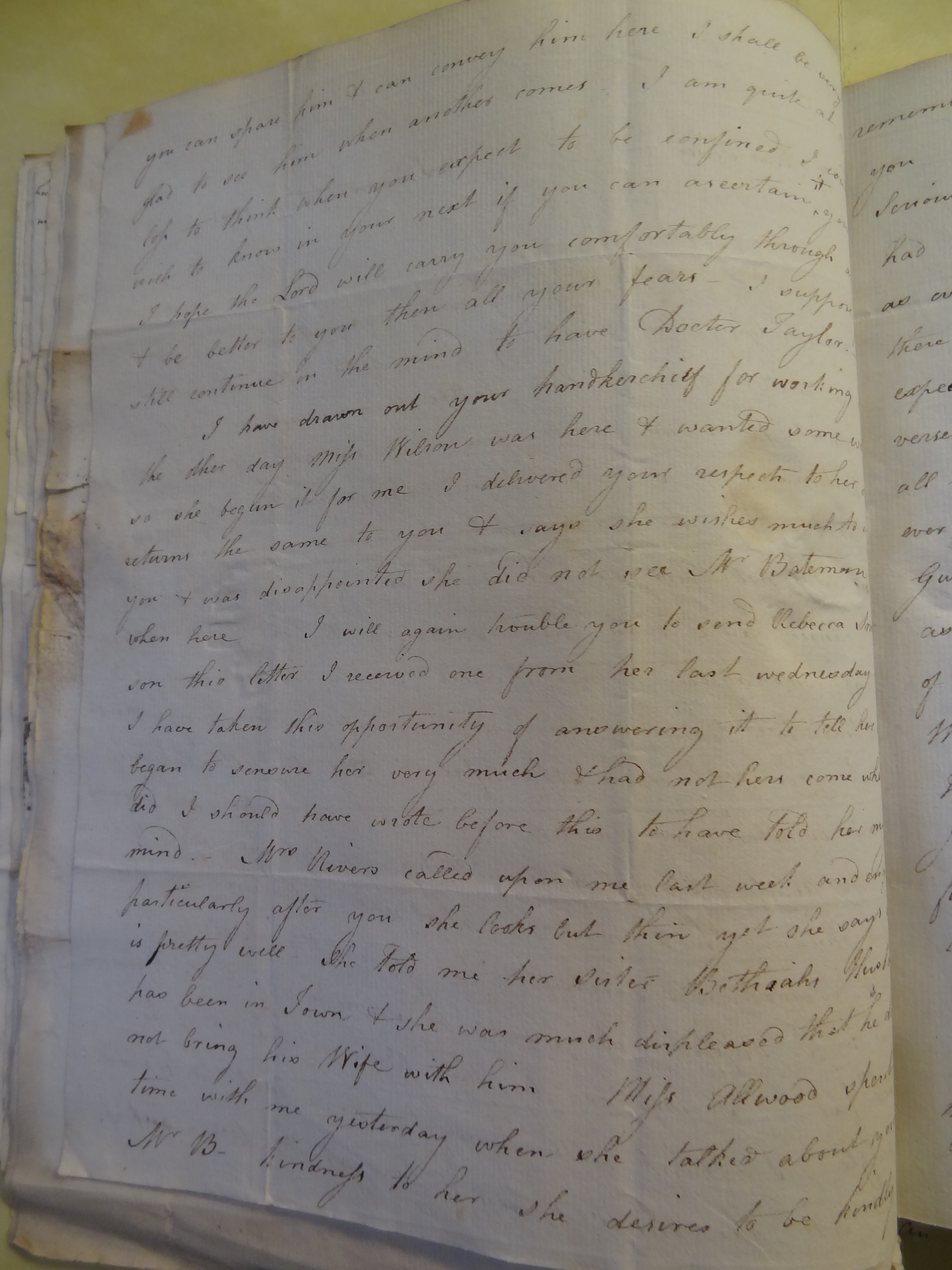 Image #2 of letter: Elizabeth Wilson to Rebekah Bateman, 25 October 1795