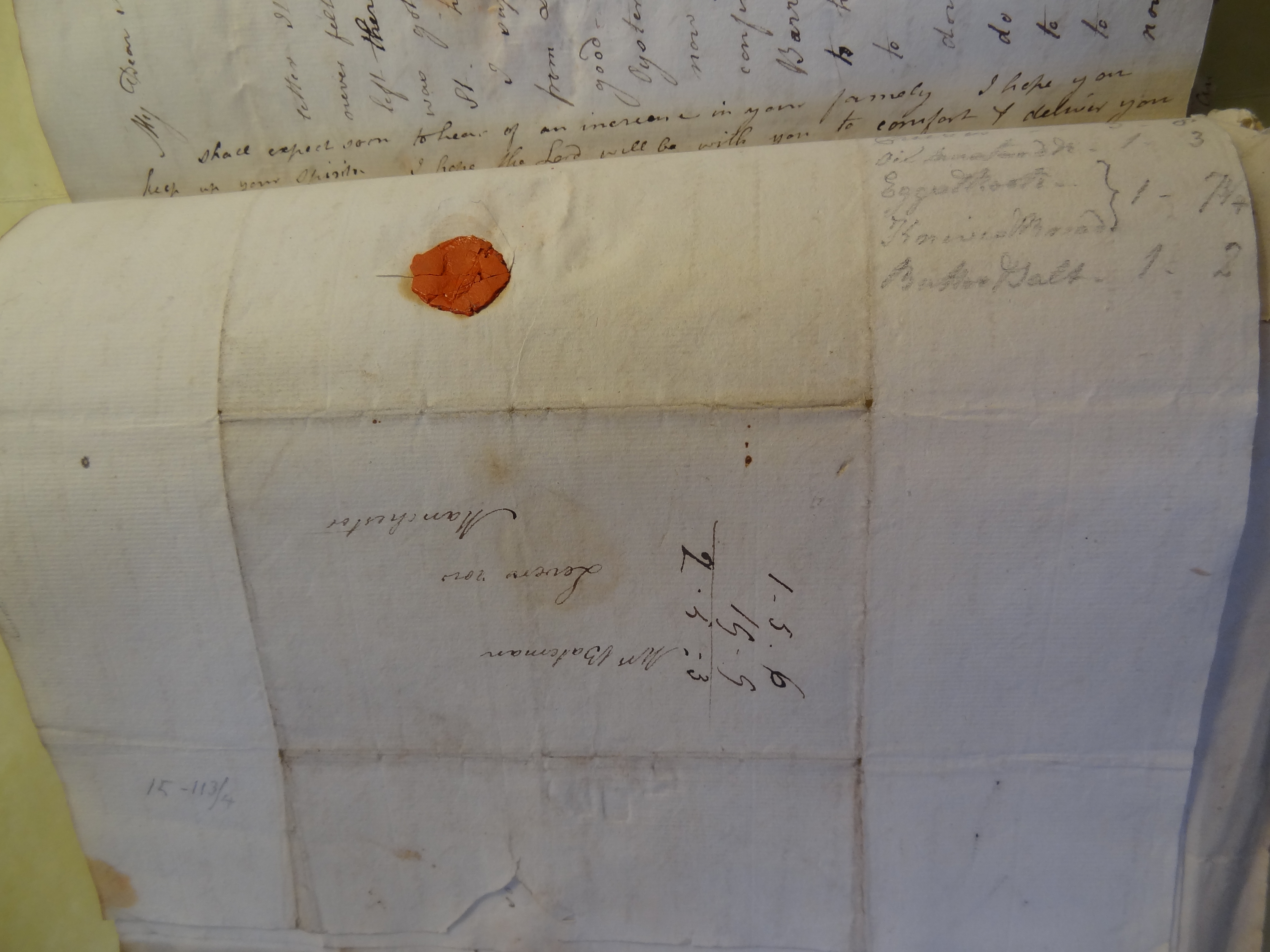 Image #4 of letter: Elizabeth Wilson to Rebekah Bateman, 25 October 1795