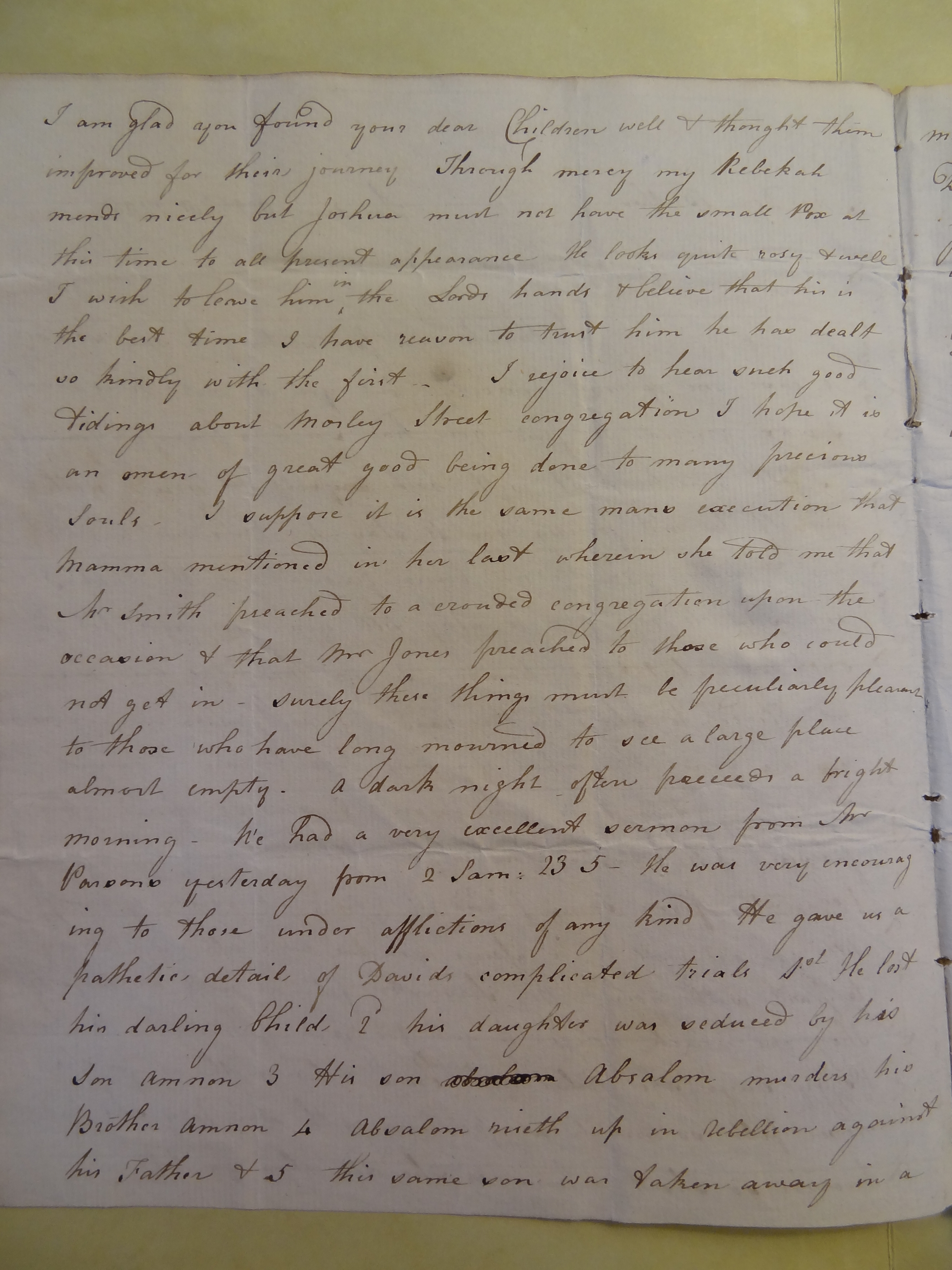Image #2 of letter: Elizabeth Wilson to Thomas Bateman (junior), 8 October 1798