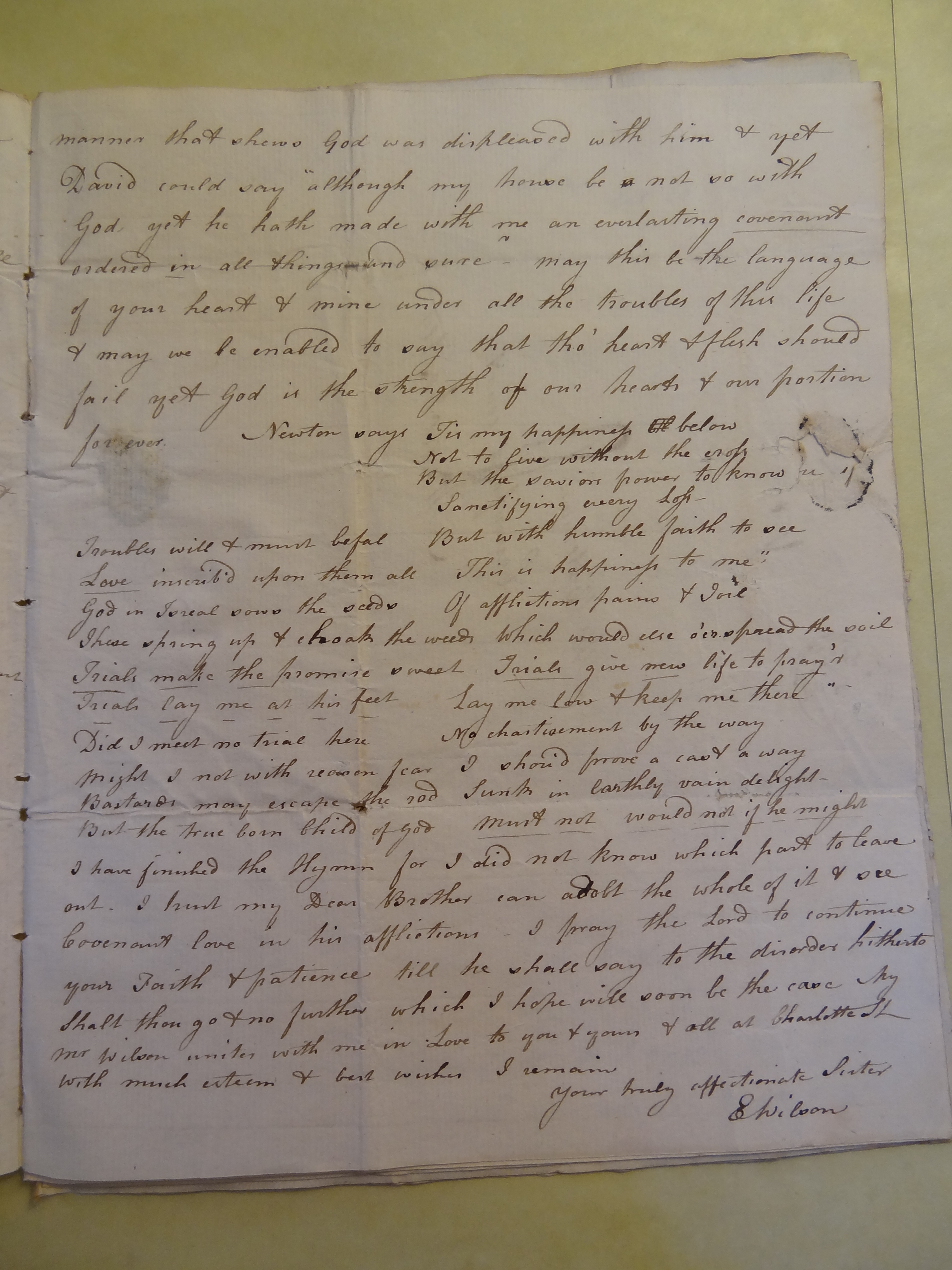 Image #3 of letter: Elizabeth Wilson to Thomas Bateman (junior), 8 October 1798