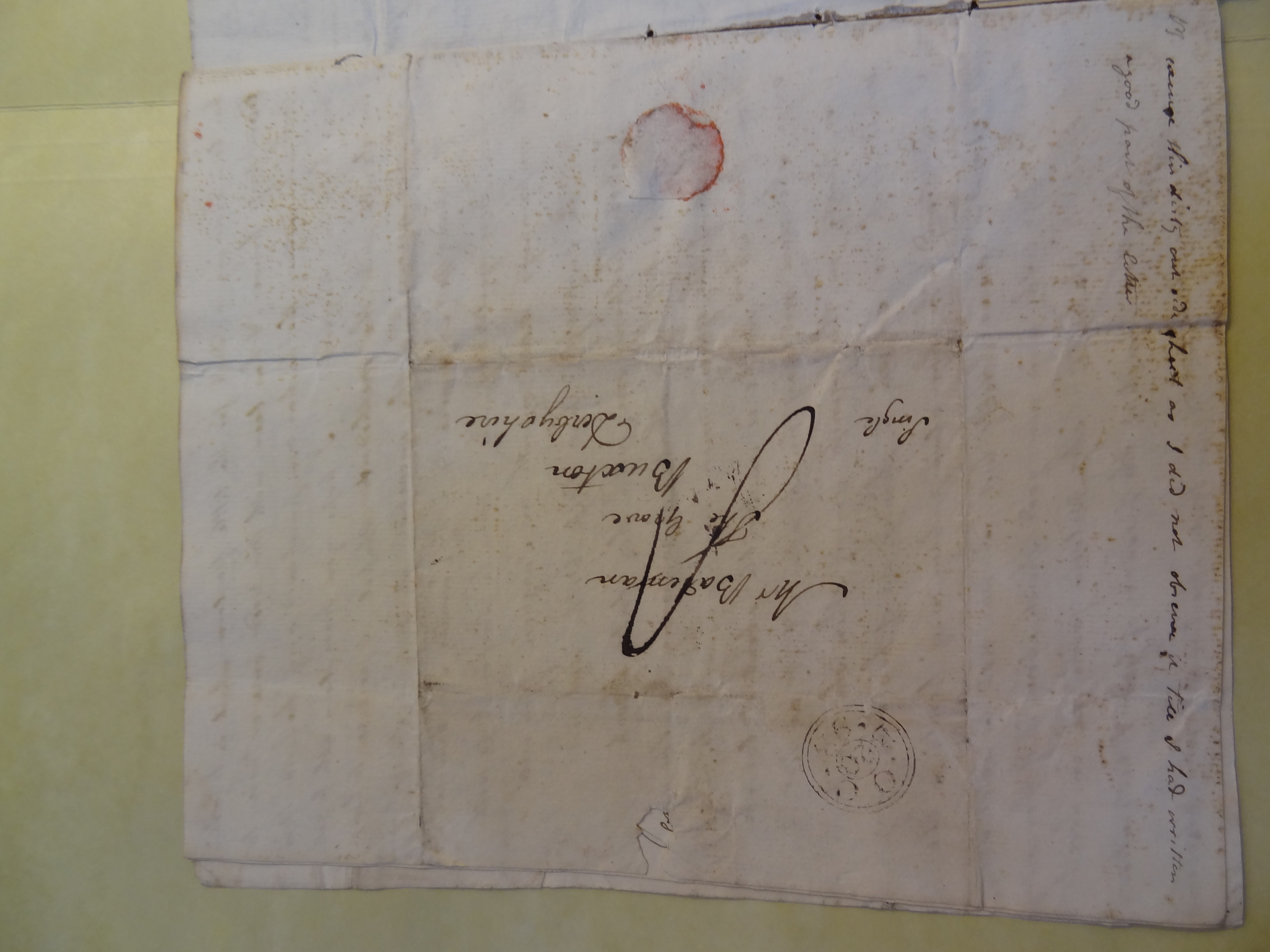 Image #4 of letter: Elizabeth Wilson to Thomas Bateman, 20 October 1798