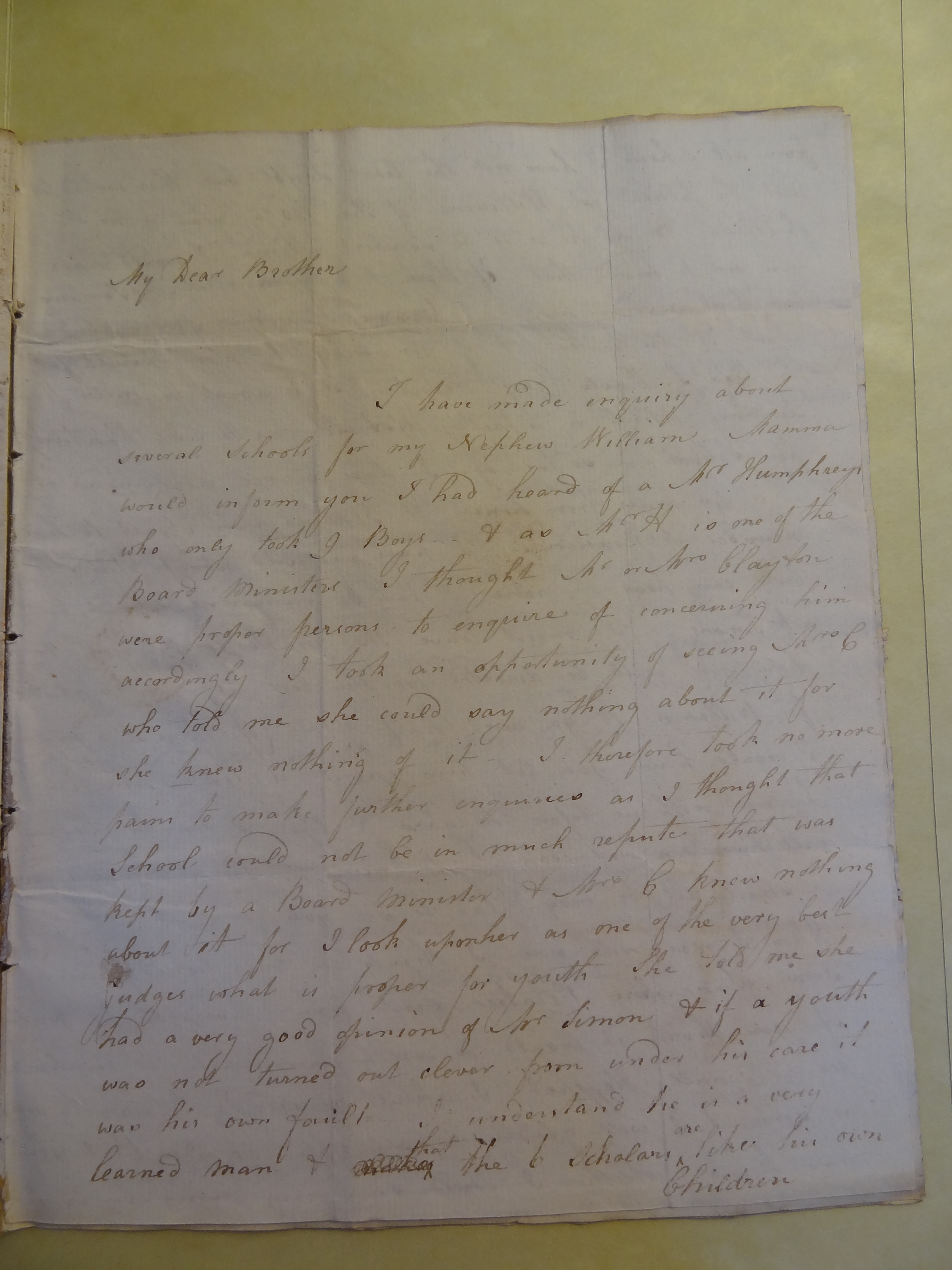 Image #1 of letter: Elizabeth Wilson to Thomas Bateman, 4 October 1800
