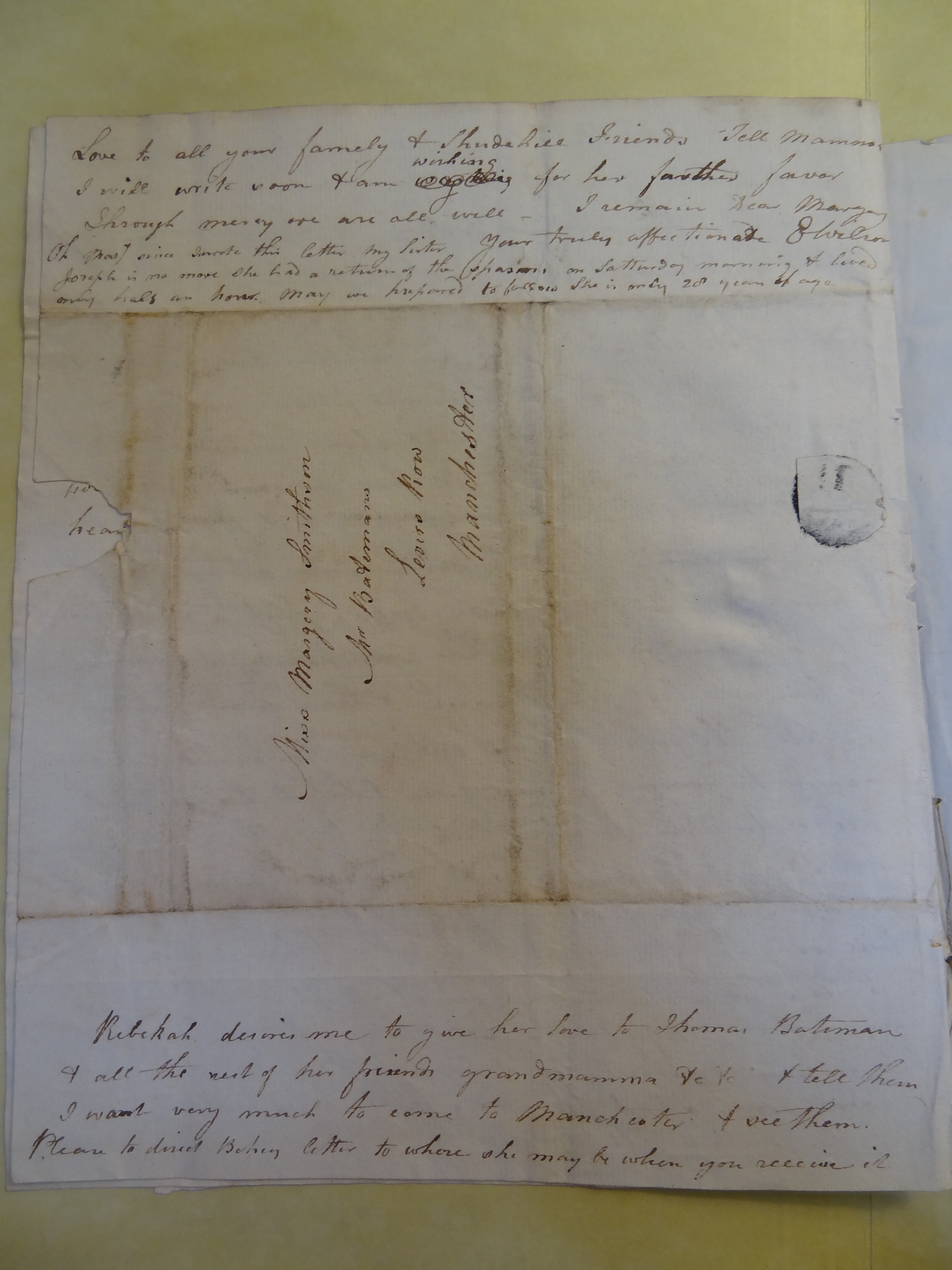Image #4 of letter: Elizabeth Wilson to Margery Smithson, May [179?]