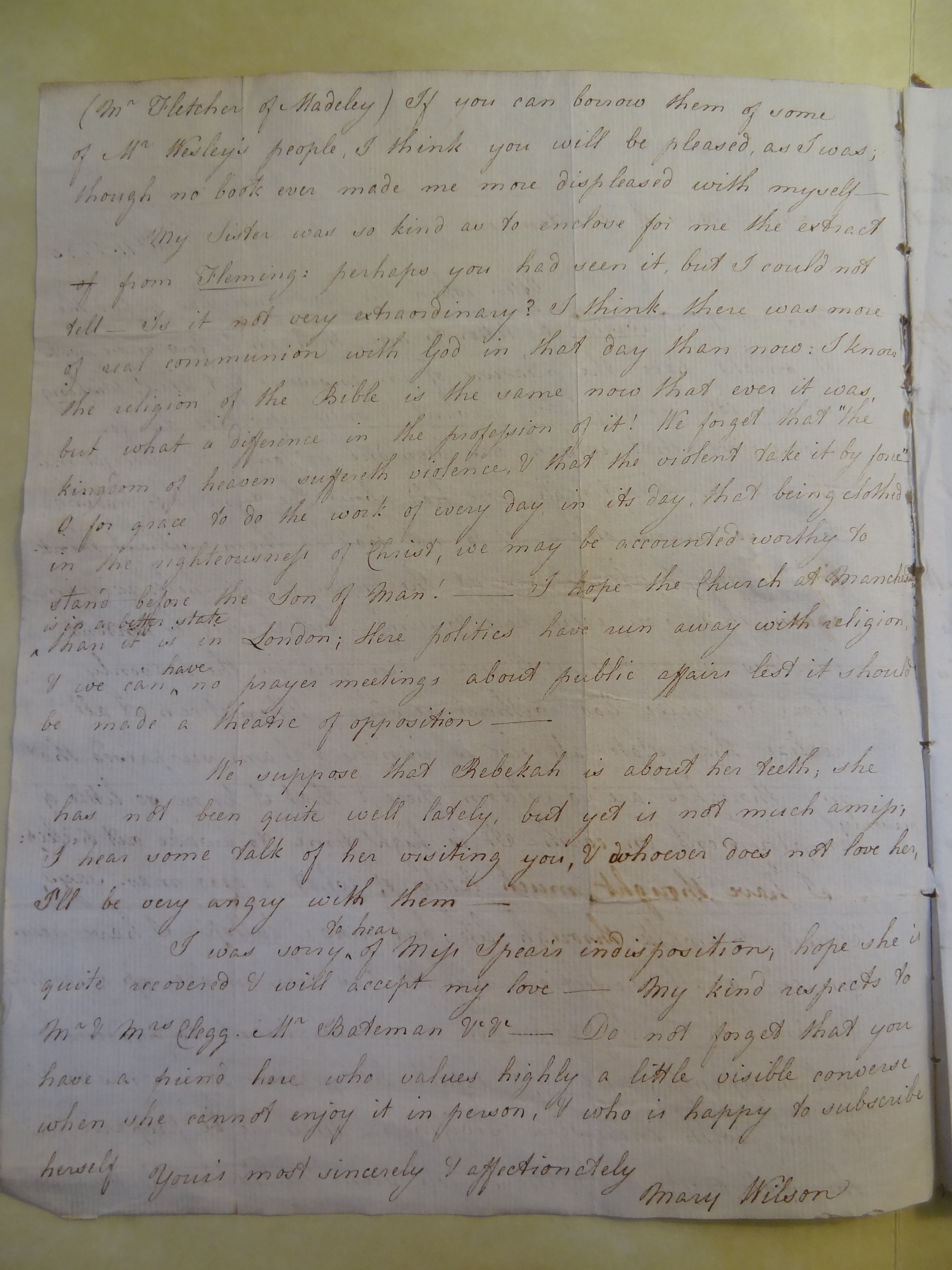 Image #2 of letter: Mary Wilson to Rebekah Bateman, 11 February 1793