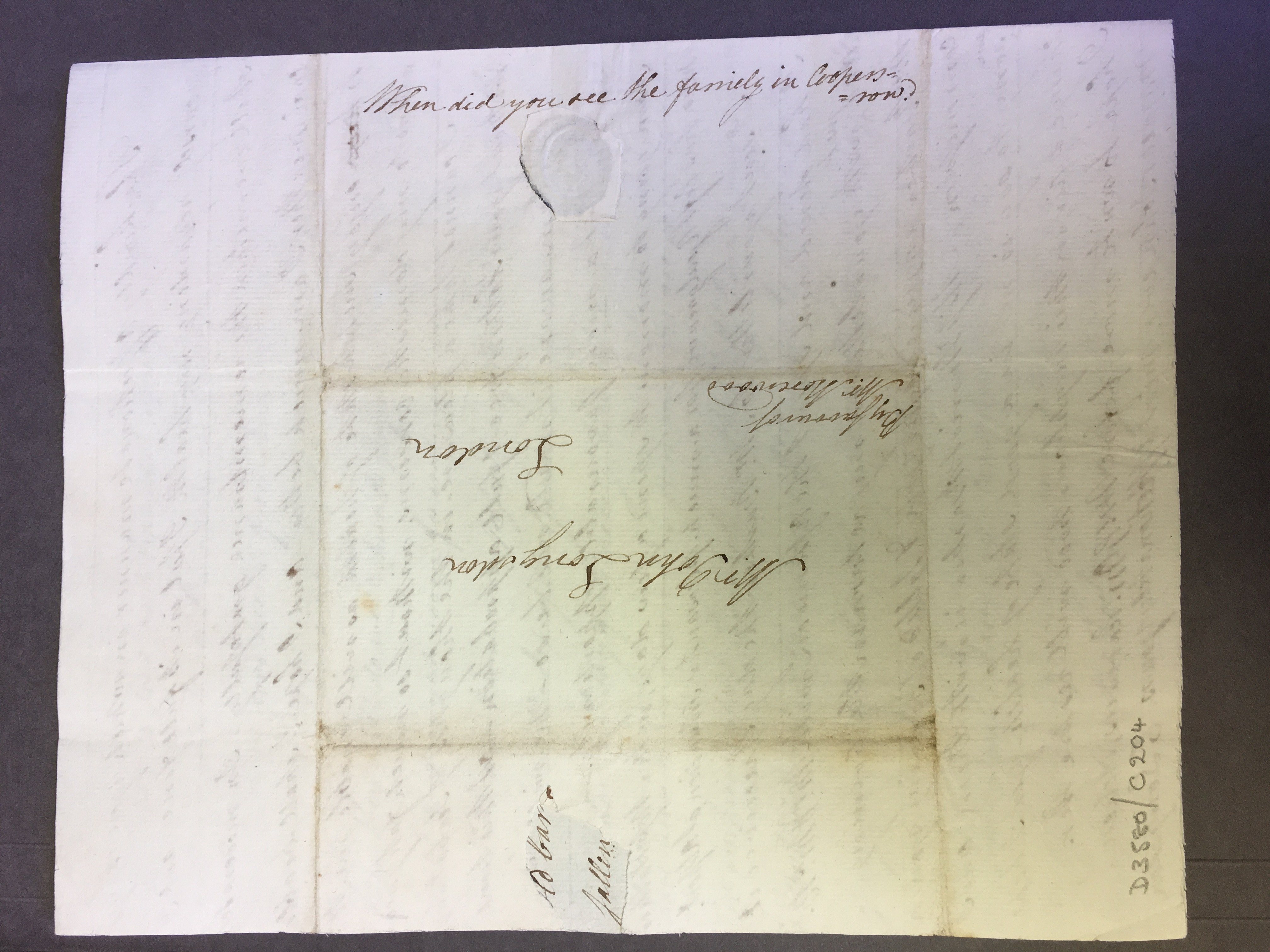 Image #4 of letter: Elizabeth Longsdon (snr) to John Longsdon, 24 May 1811