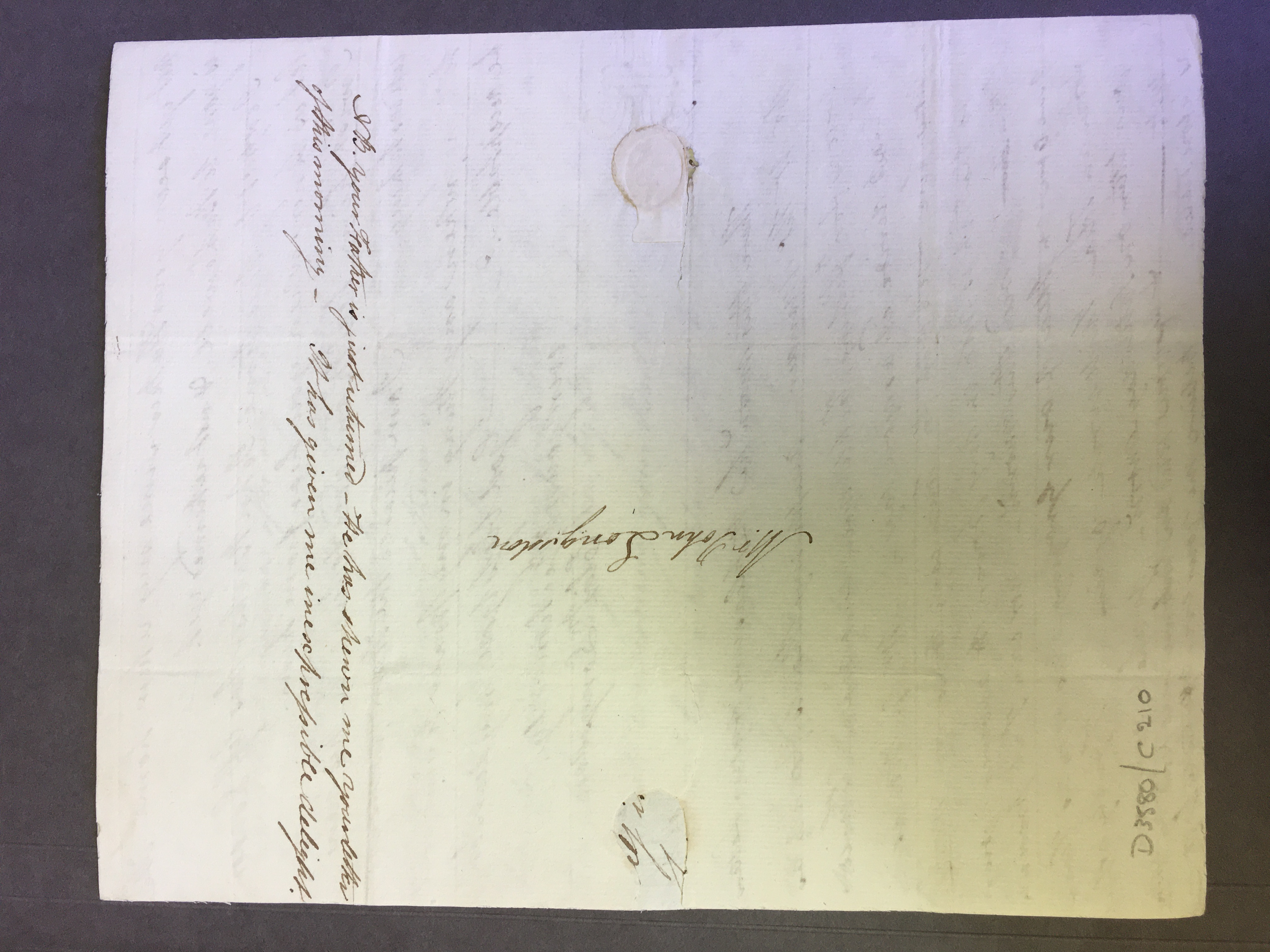 Image #4 of letter: Elizabeth Longsdon (snr) and James Longsdon (jnr) to John Longsdon, 2 June 1811