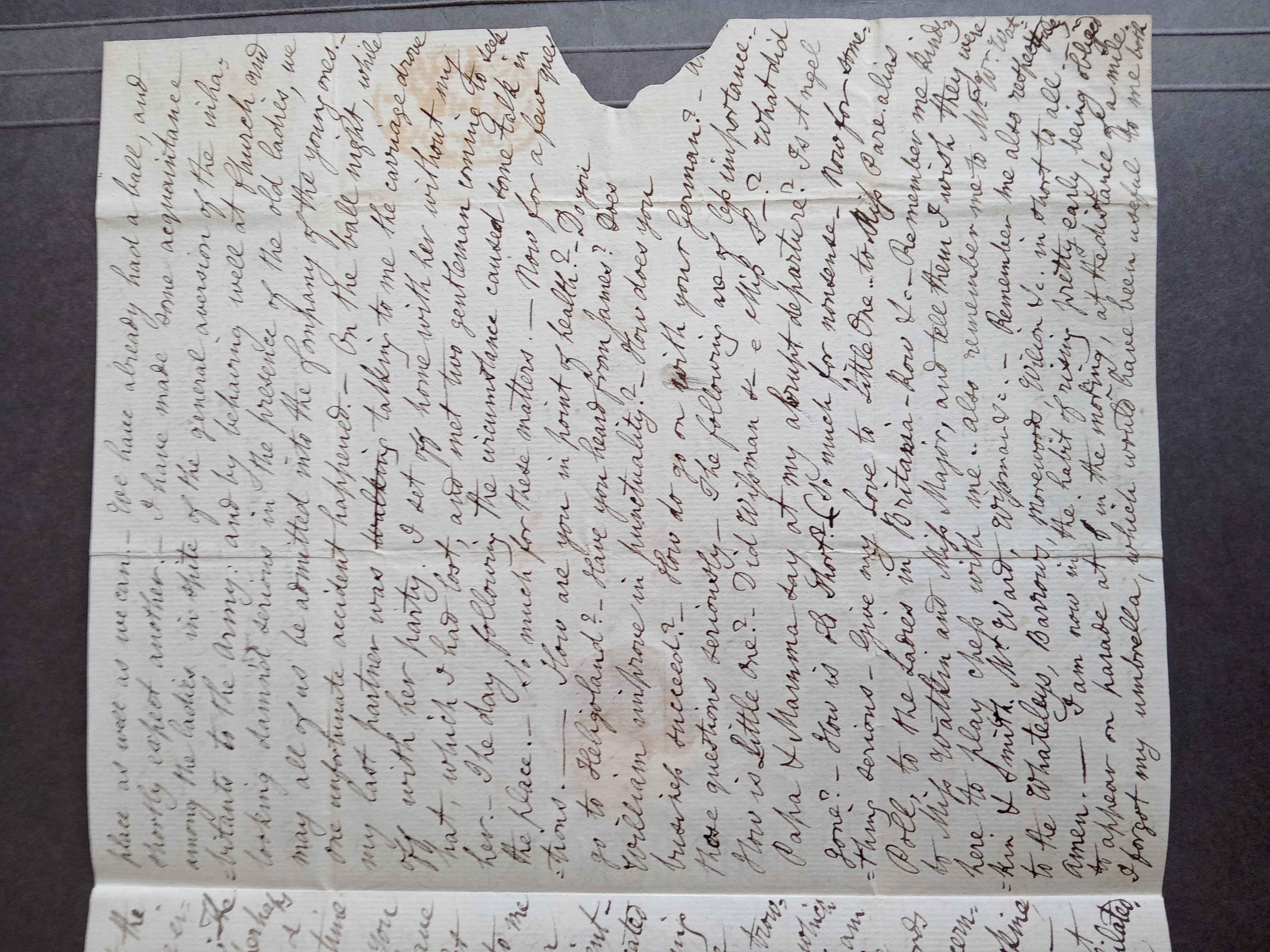 Image #3 of letter: J Barker to John Longsdon (jnr), 12 August 1811