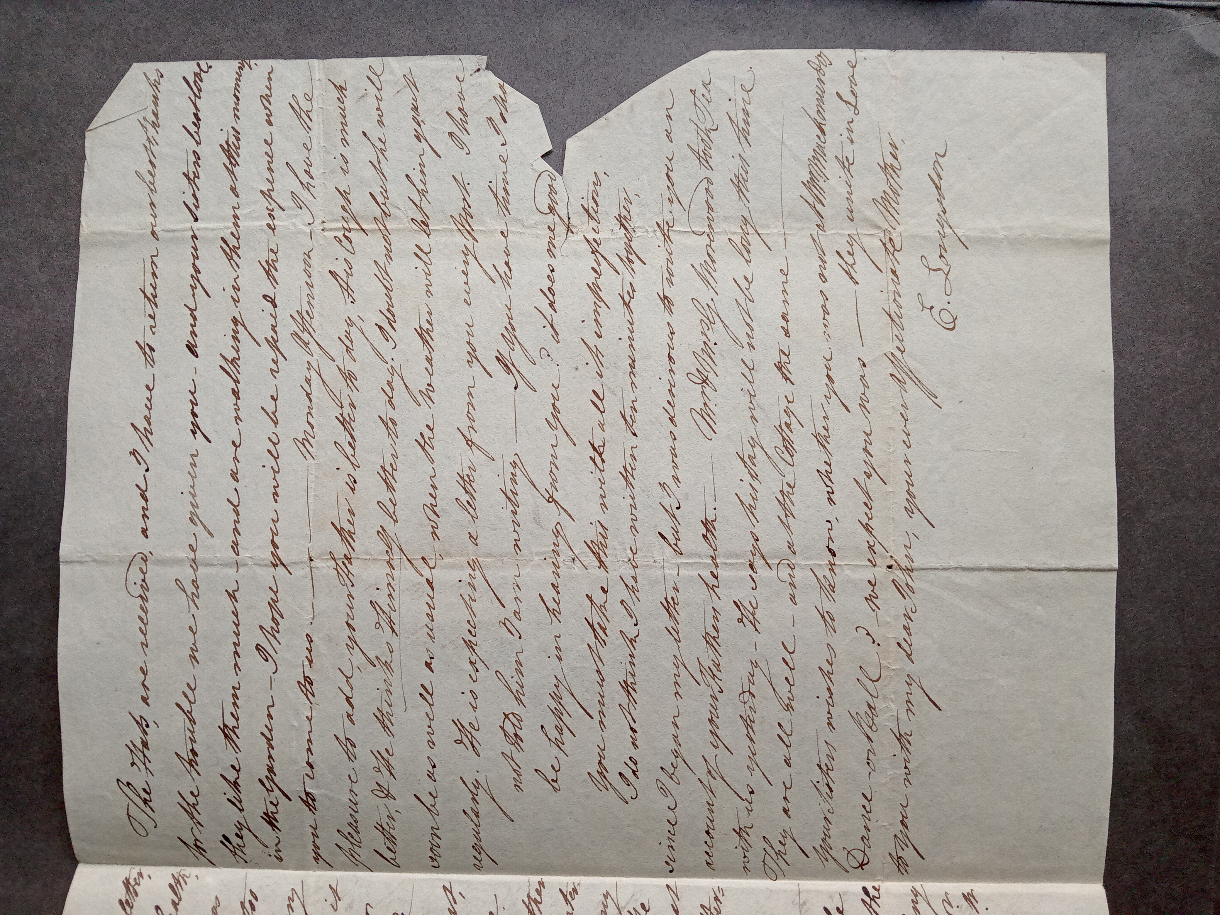 Image #3 of letter: Elizabeth Longsdon (snr) to John Longsdon, 13 February 1812