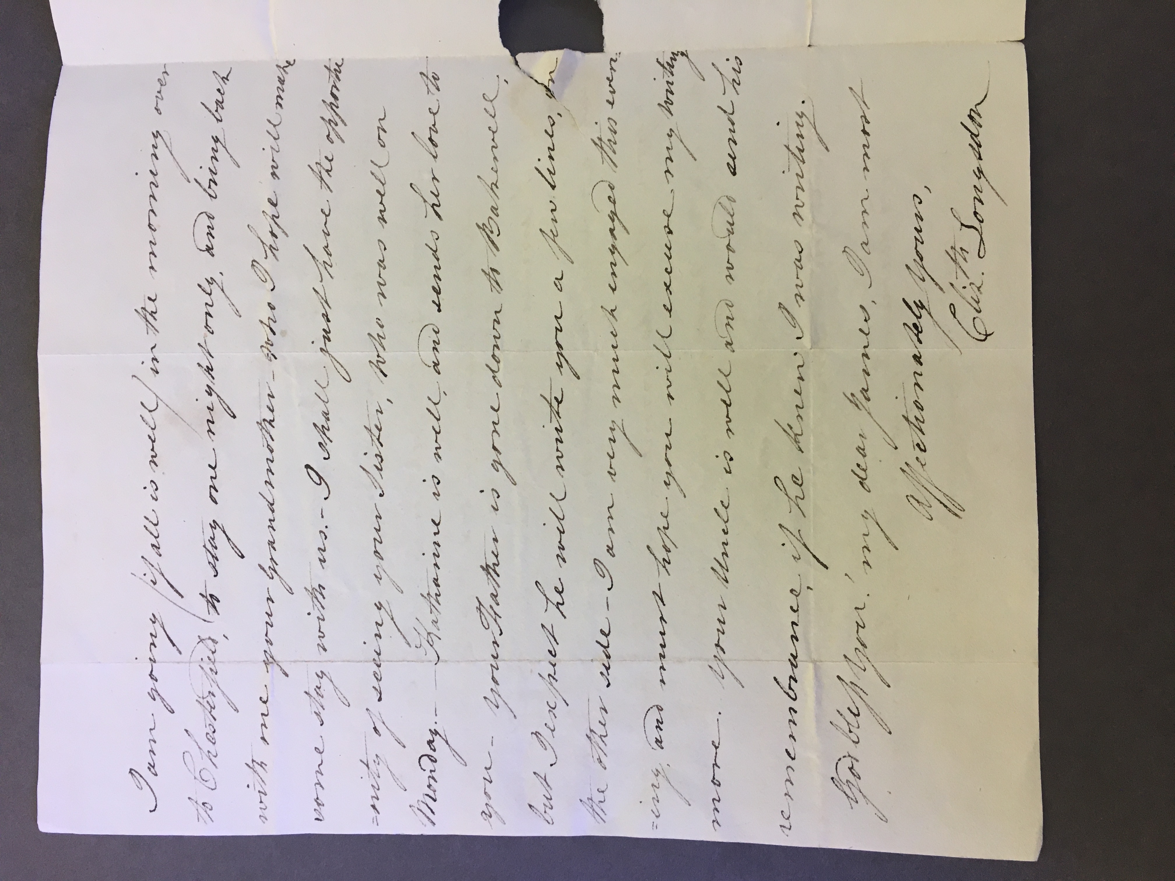 Image #2 of letter: Elizabeth Longsdon to James Longsdon (jnr), 11 May 1803