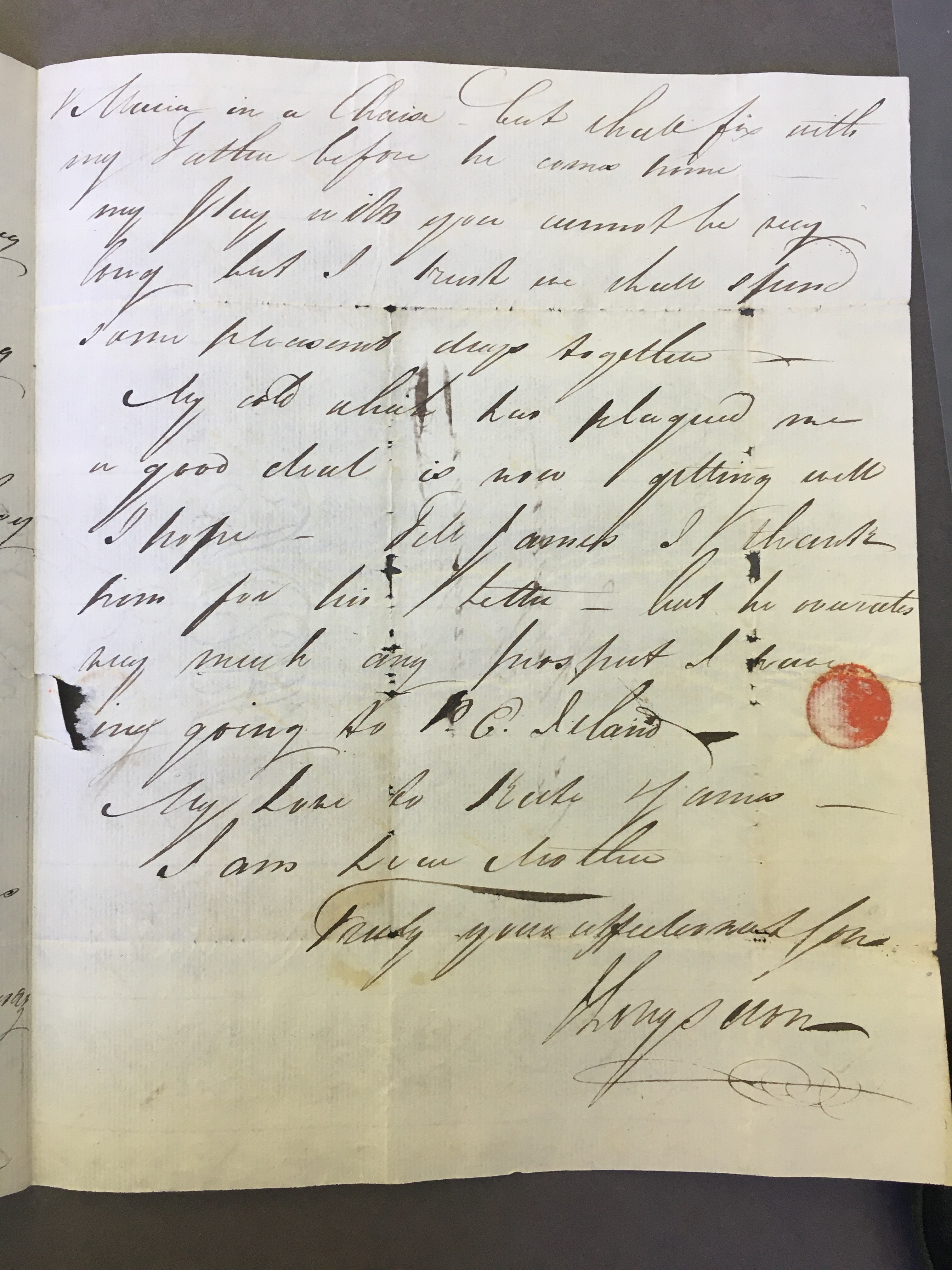 Image #3 of letter: John Longsdon to Elizabeth Longsdon (snr), 12 February 1809